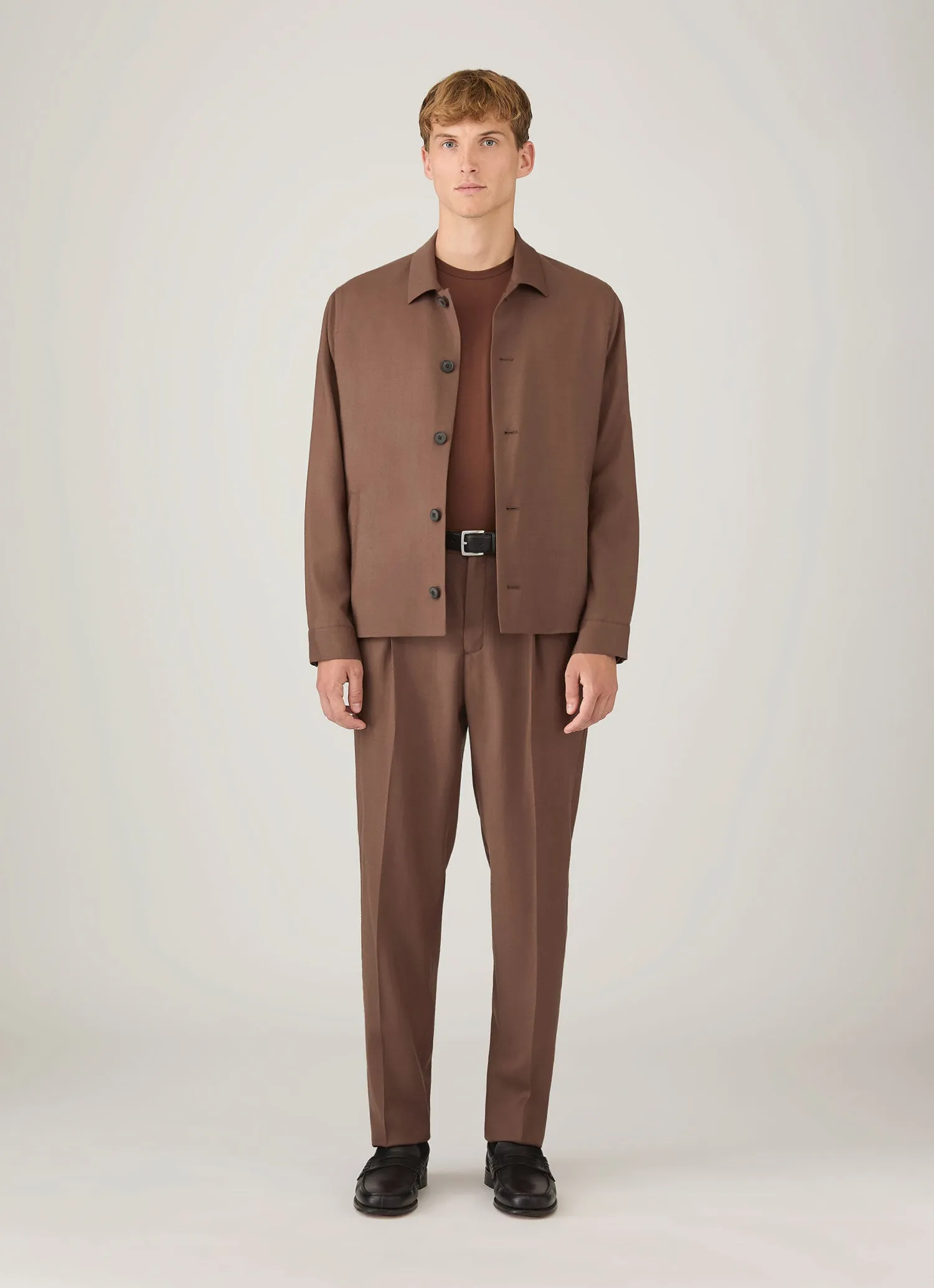 Men's Classic T-shirt in Conker Brown sold by Sunspel product image thumbnail 3