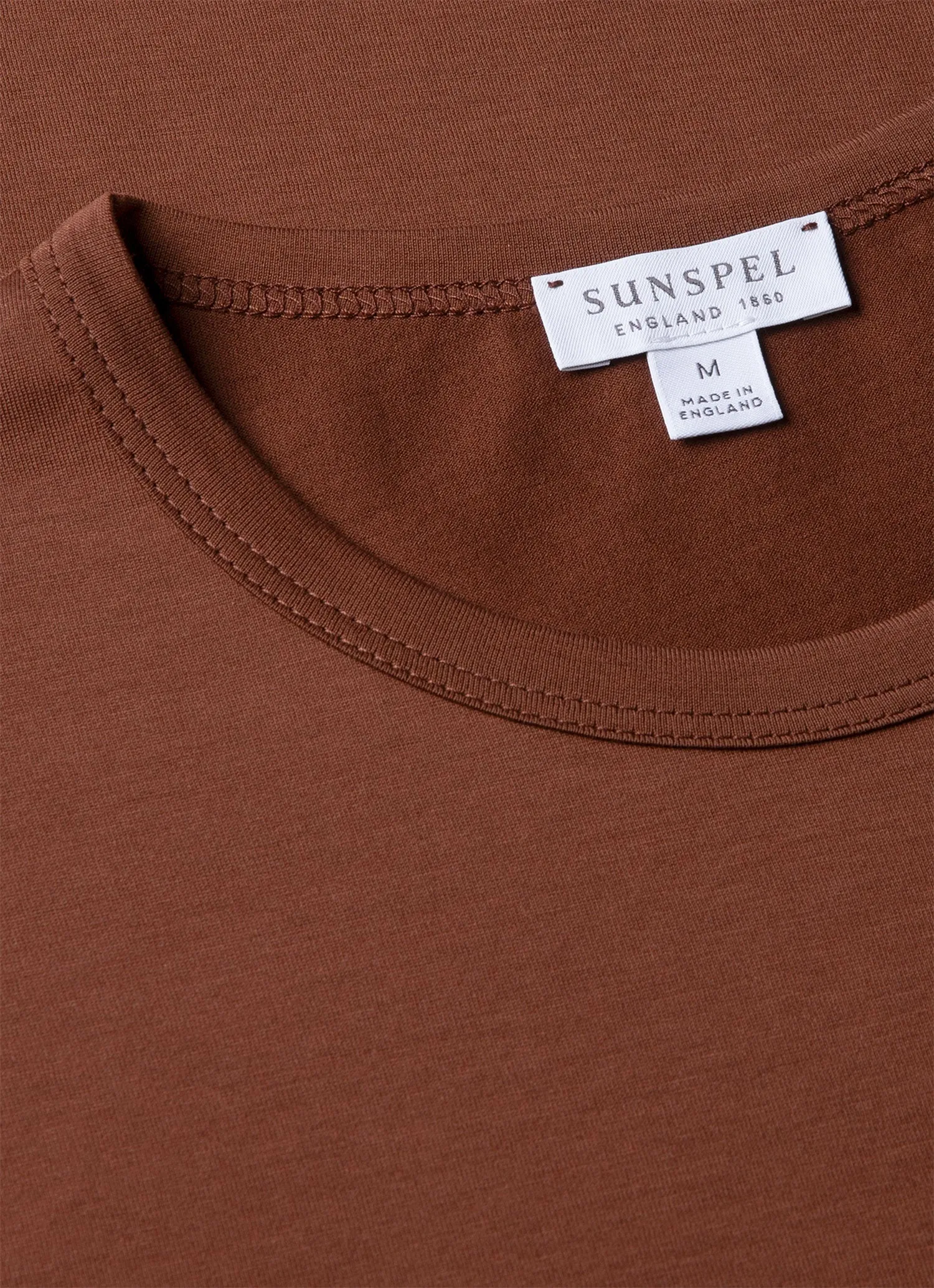 Men's Classic T-shirt in Conker Brown sold by Sunspel product image thumbnail 4