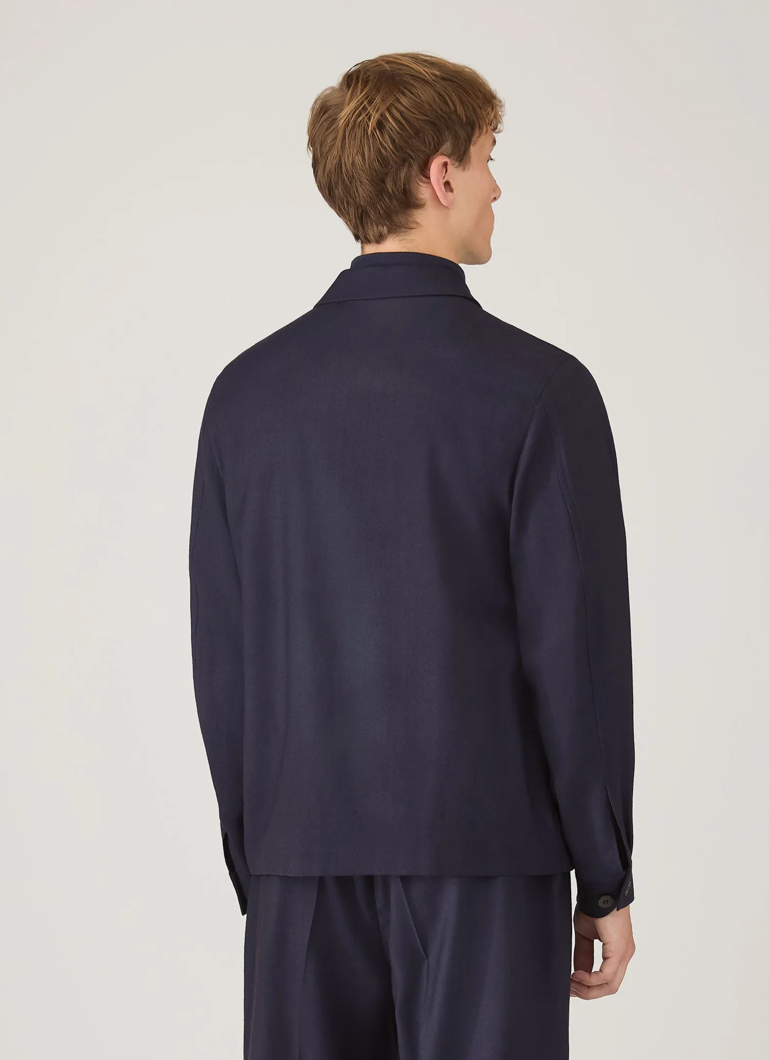 Men's Wool Twill Jacket in Navy sold by Sunspel product image thumbnail 5