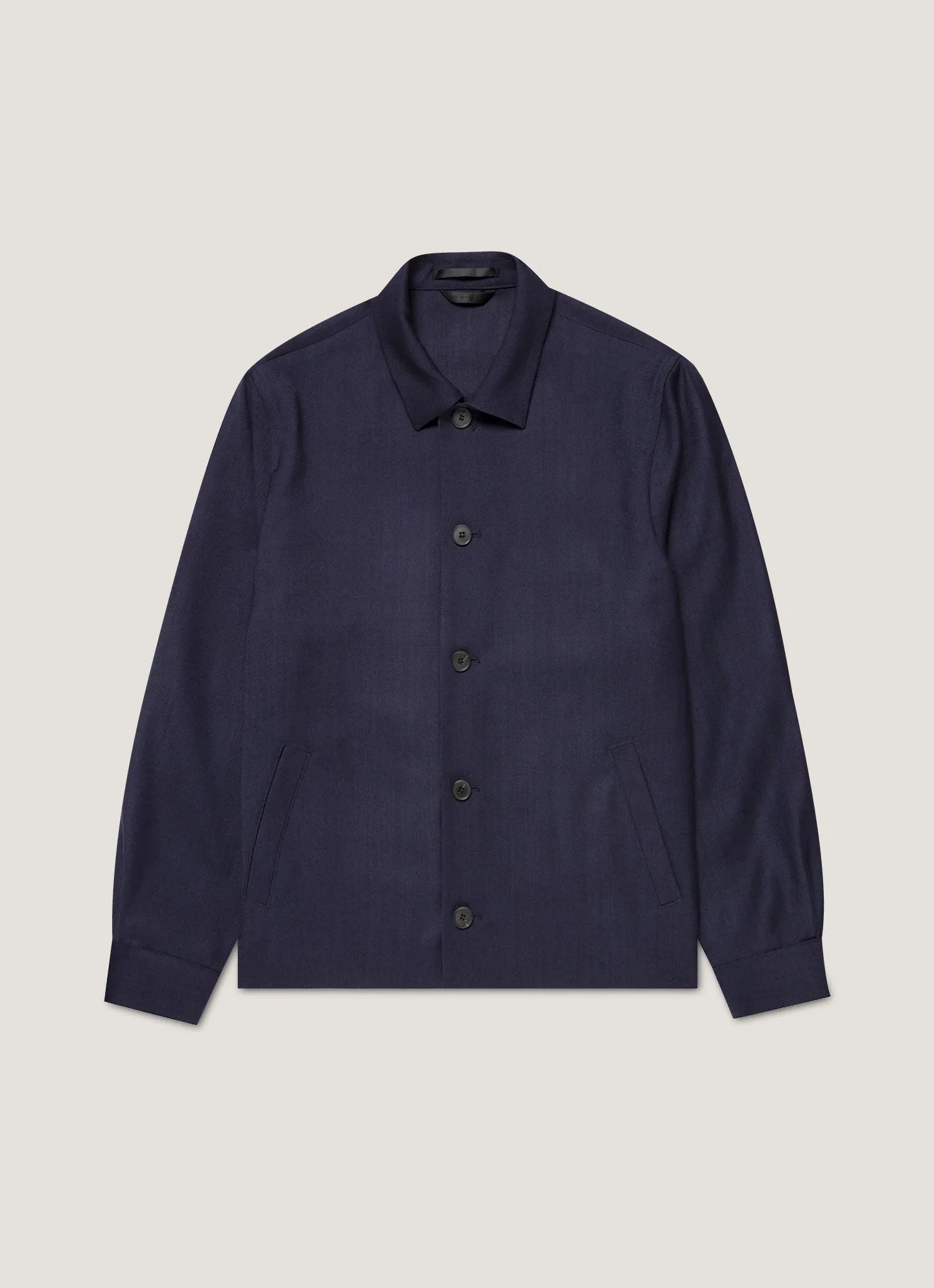 Men's Wool Twill Jacket in Navy sold by Sunspel