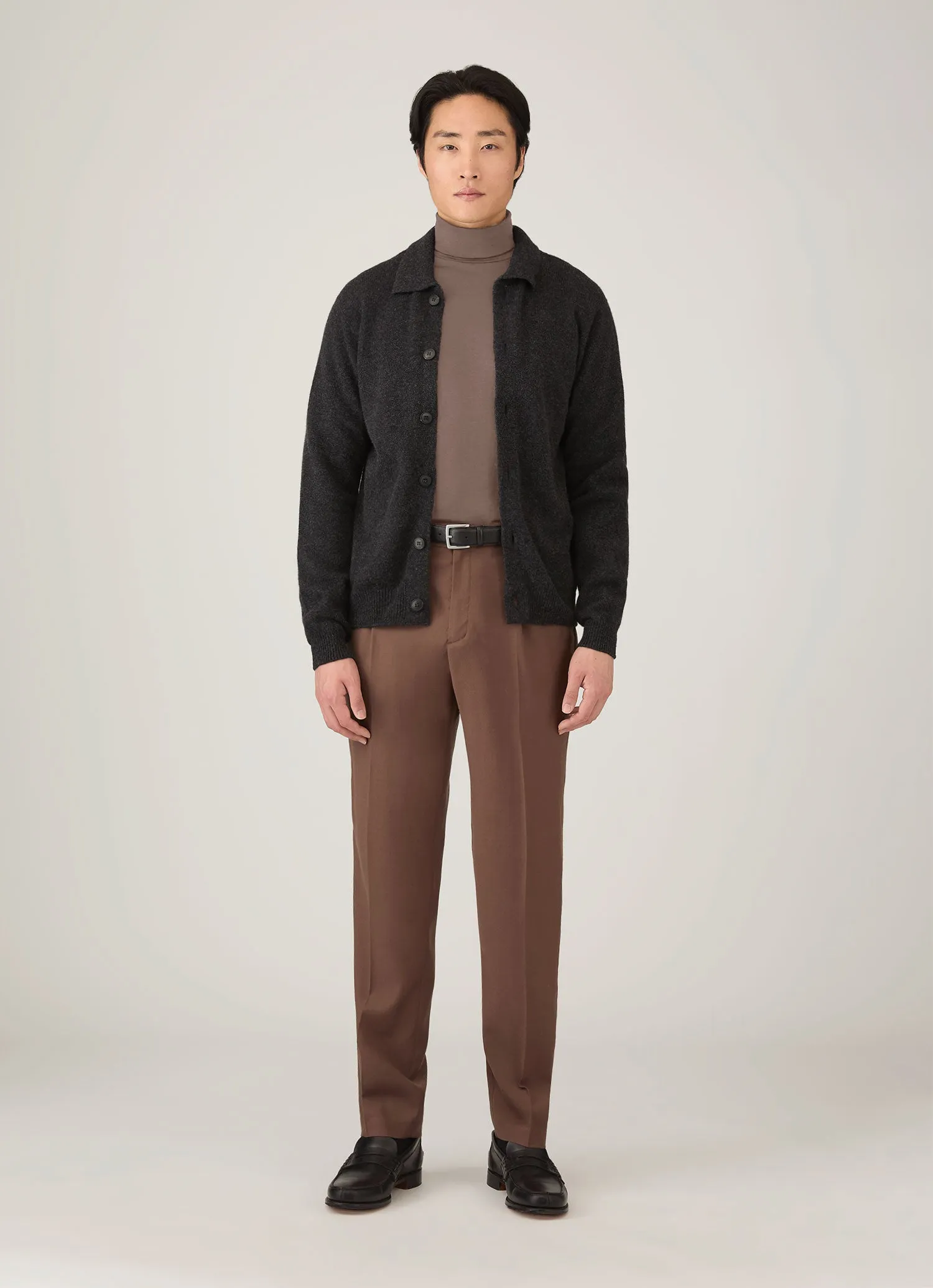 Men's Ultra-Fine Merino Roll Neck in Sandstone sold by Sunspel product image thumbnail 3