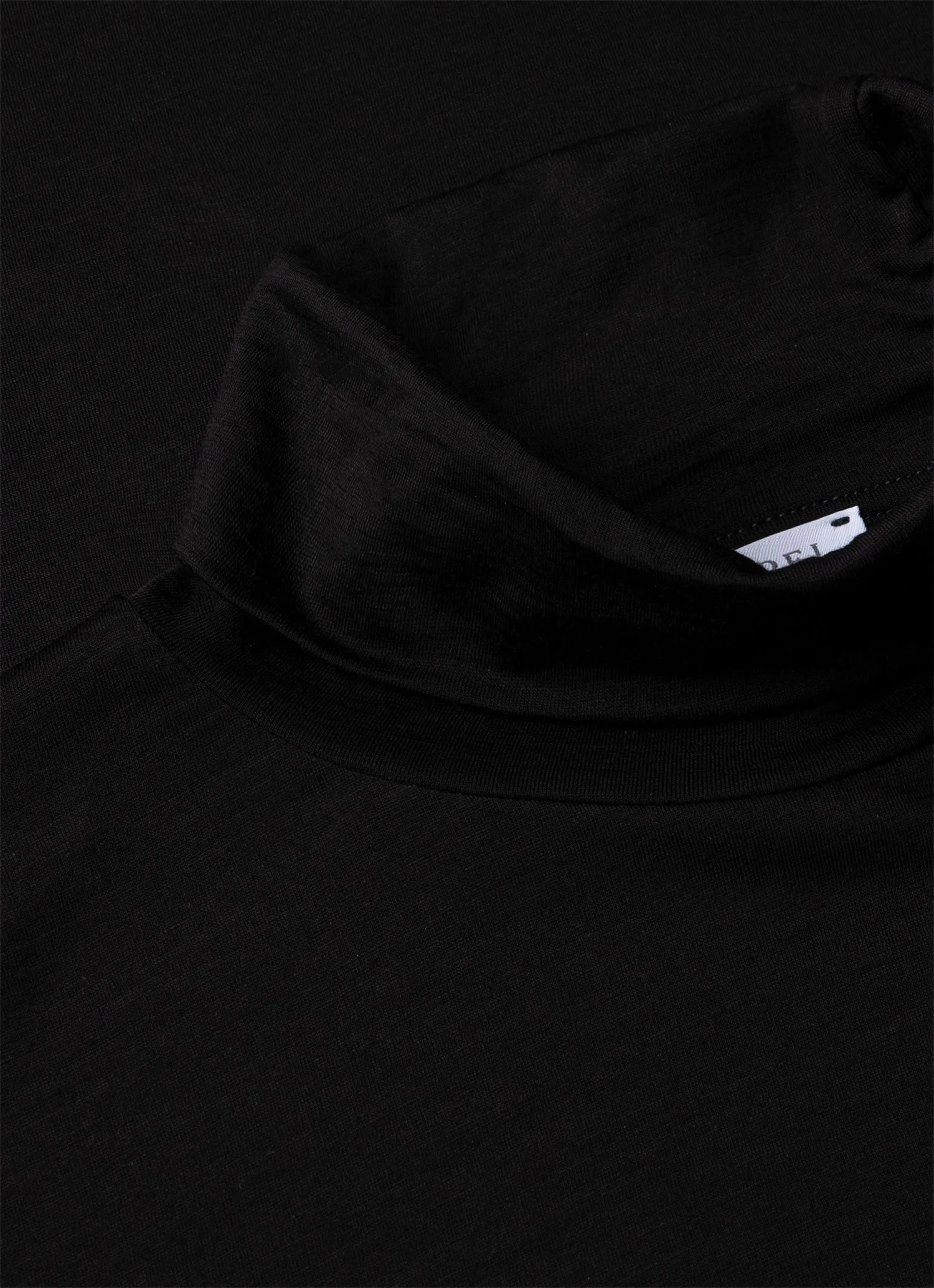 Men's Ultra-Fine Merino Roll Neck in Black sold by Sunspel product image thumbnail 4