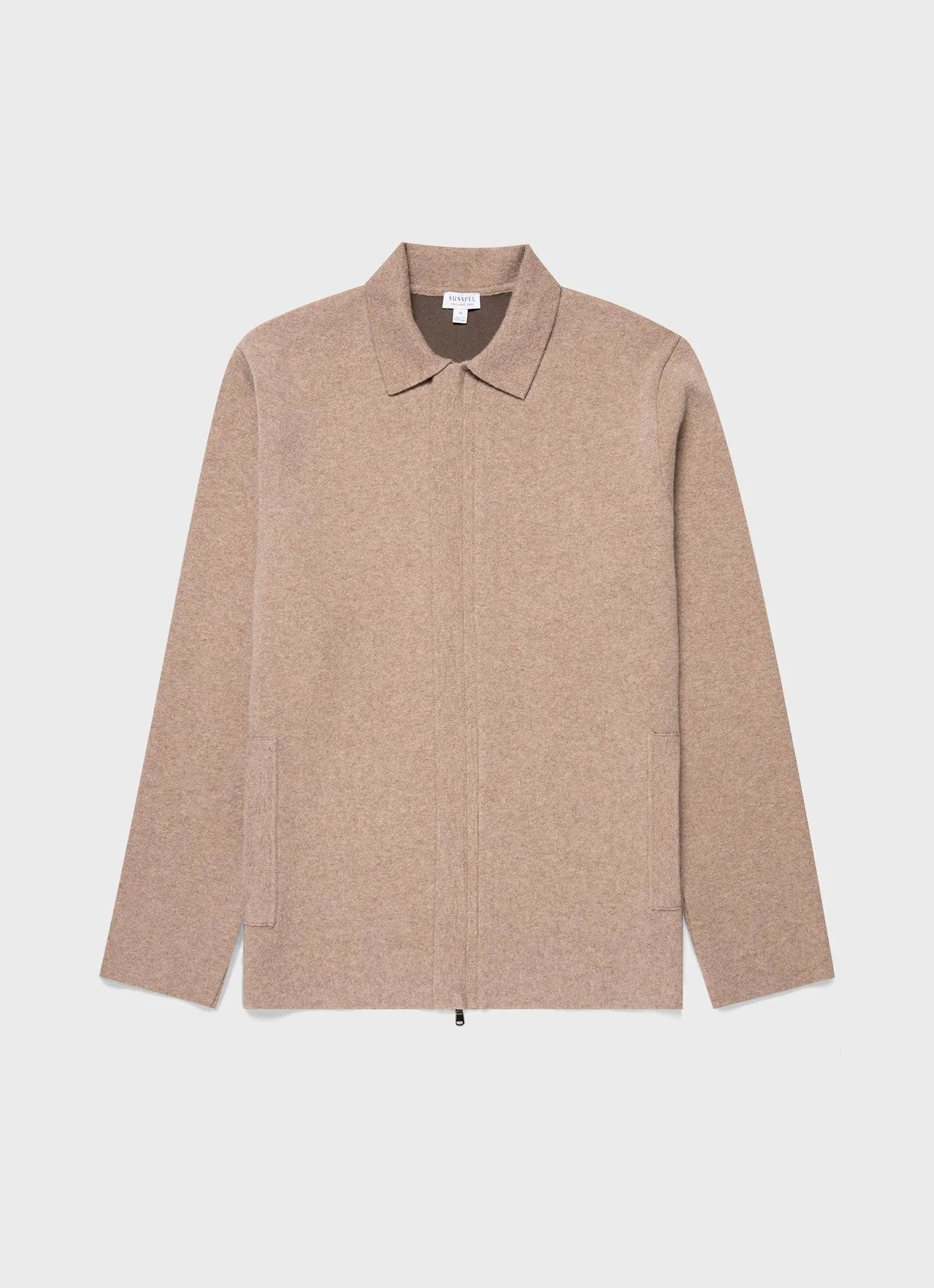 Men's Double Faced Jacket in Sandstone sold by Sunspel