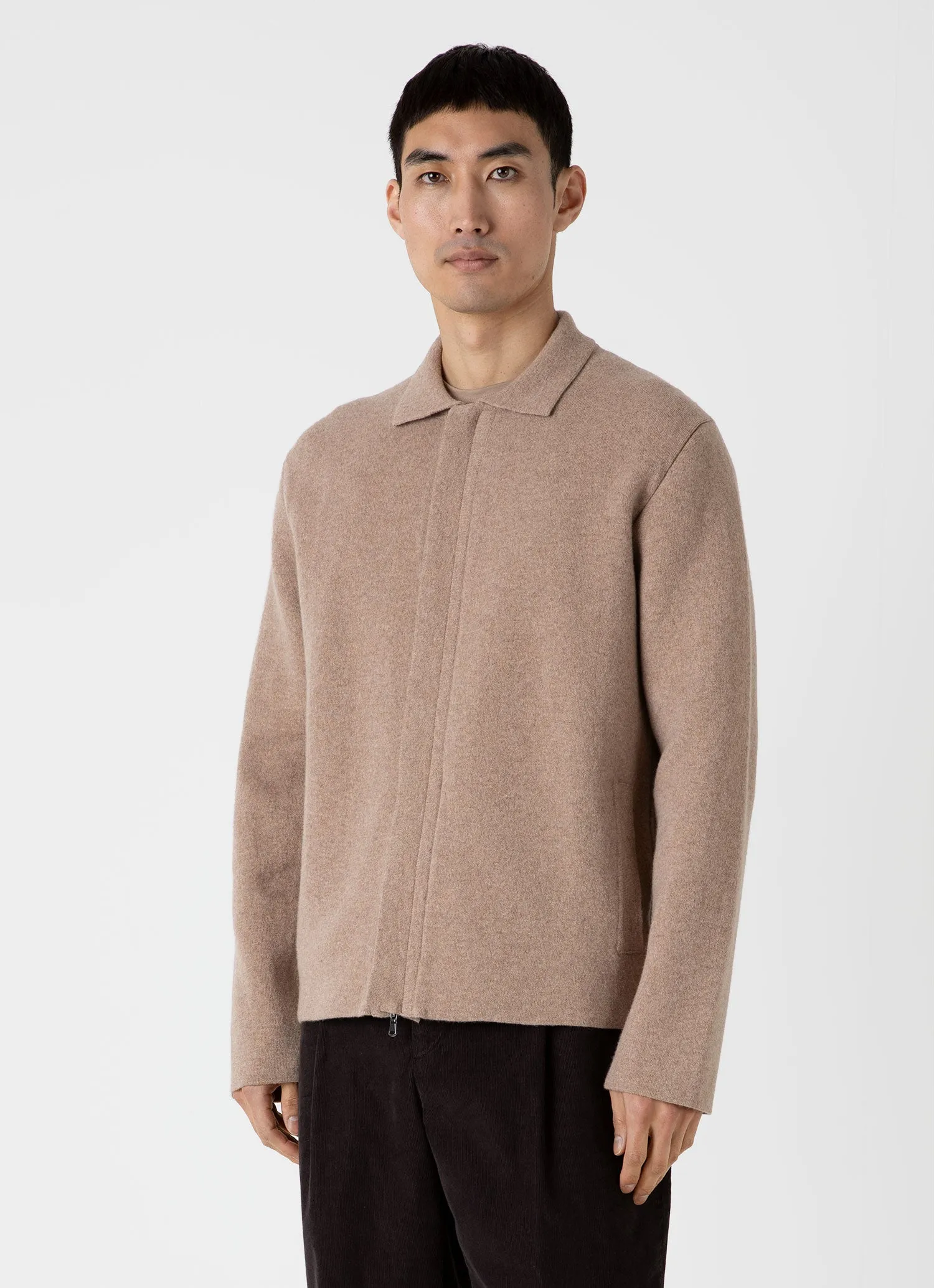Men's Double Faced Jacket in Sandstone sold by Sunspel product image thumbnail 2