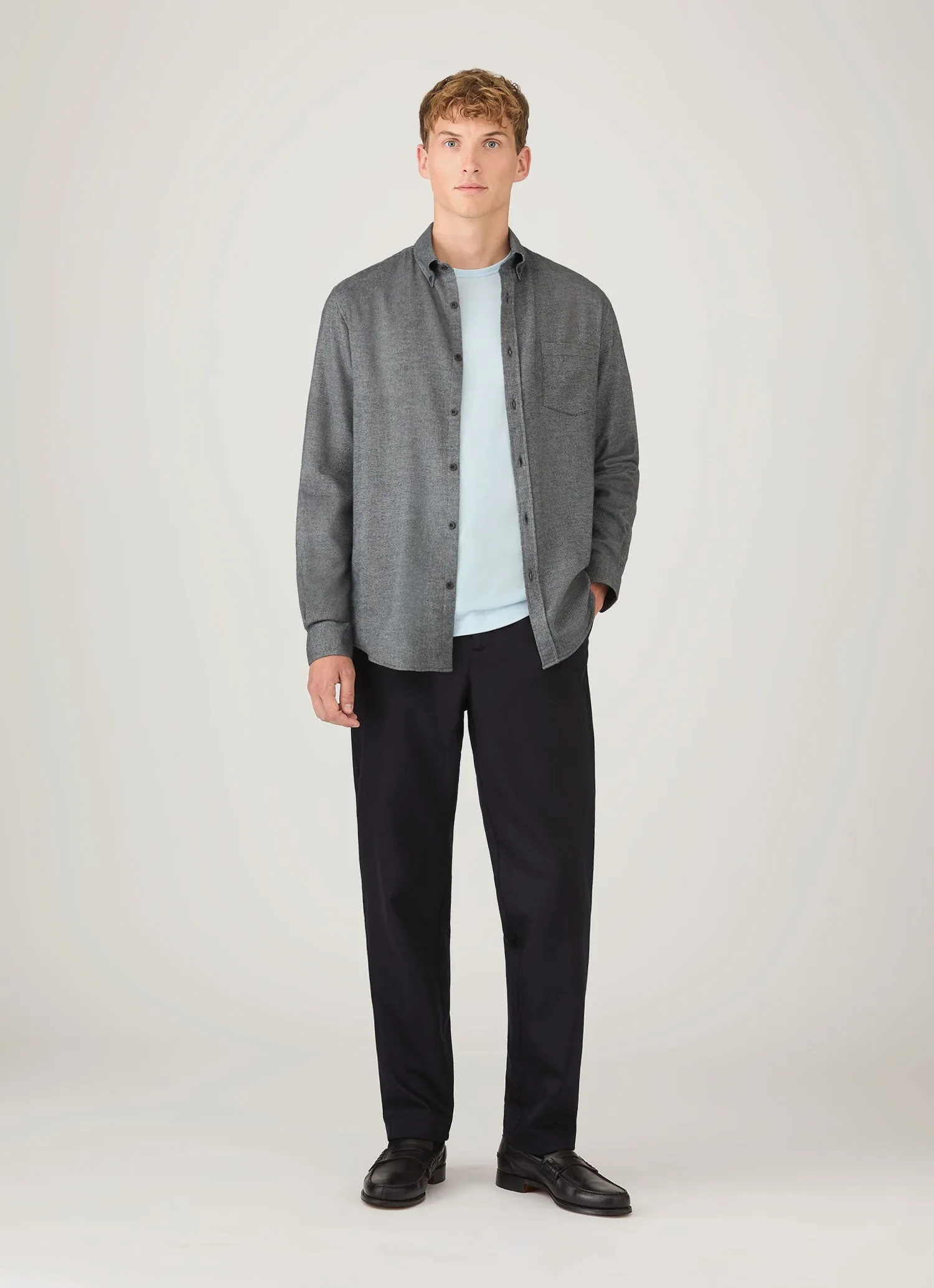 Men's Classic T-shirt in Frost Blue sold by Sunspel product image thumbnail 3