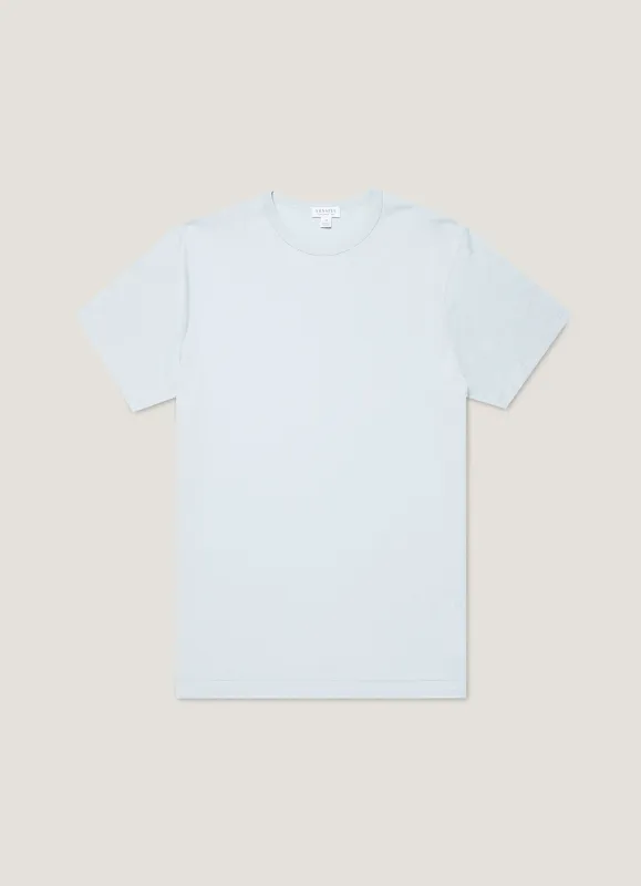 Men's Classic T-shirt in Frost Blue sold by Sunspel