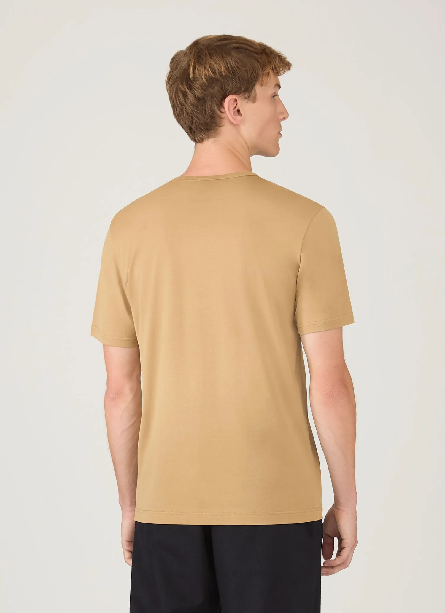 Men's Classic T-shirt in Tan sold by Sunspel product image thumbnail 5