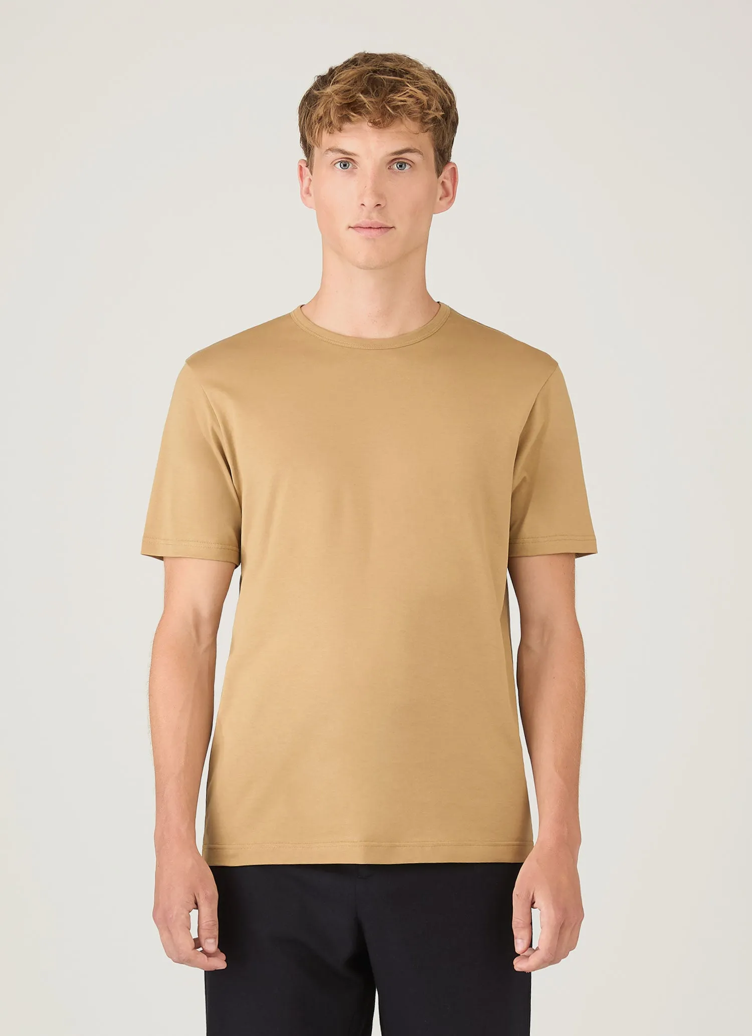 Men's Classic T-shirt in Tan sold by Sunspel product image thumbnail 2