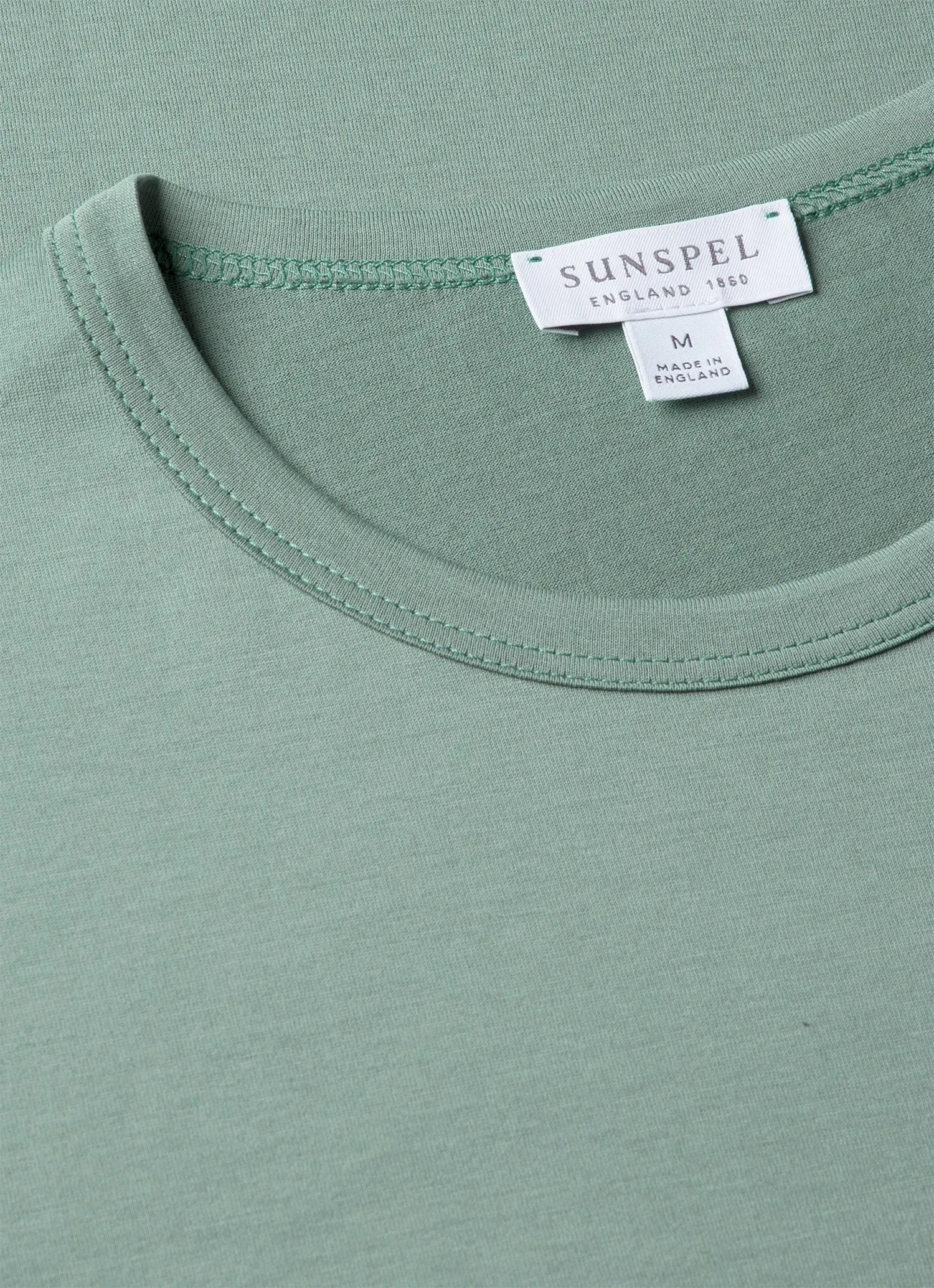 Men's Classic T-shirt in Steel Green sold by Sunspel product image thumbnail 4