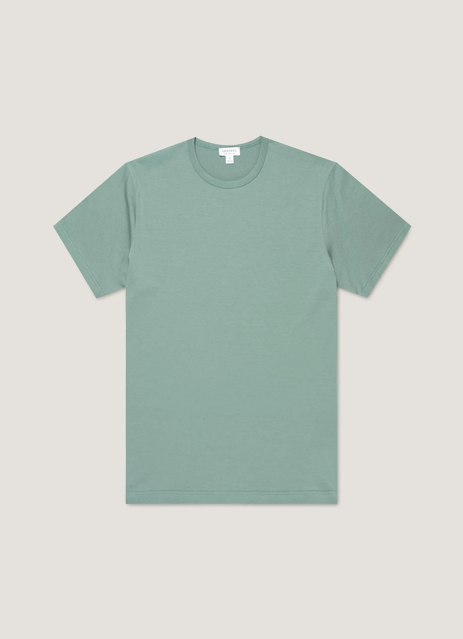 Men's Classic T-shirt in Steel Green sold by Sunspel