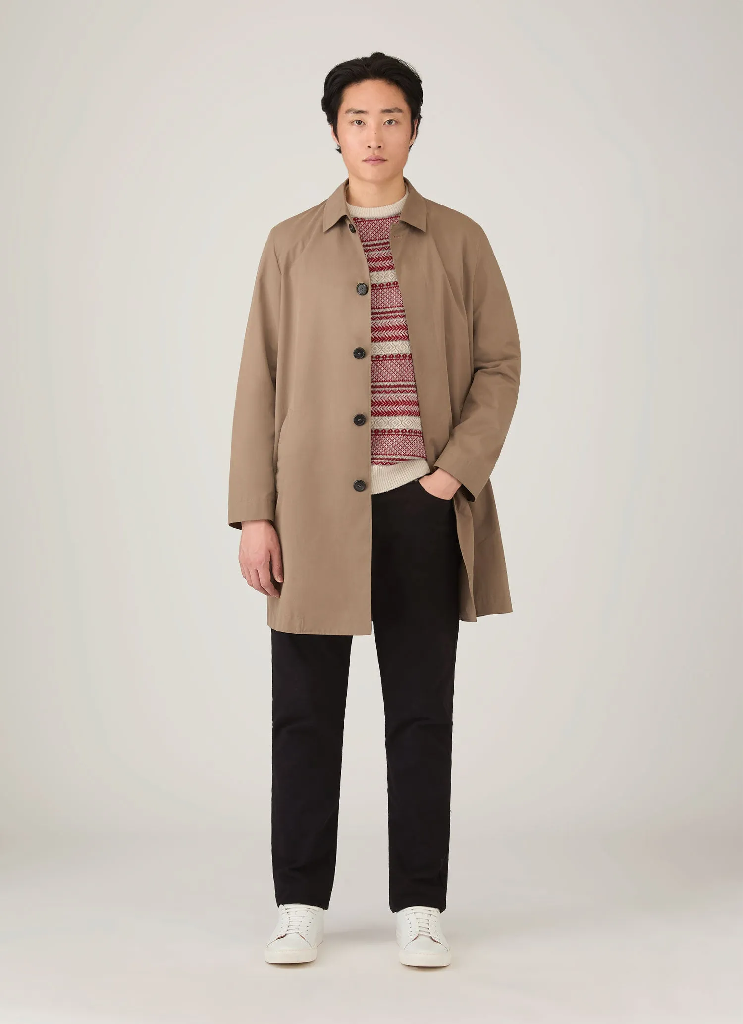 Men's Lambswool Fair Isle Jumper in Bright Red sold by Sunspel product image thumbnail 3