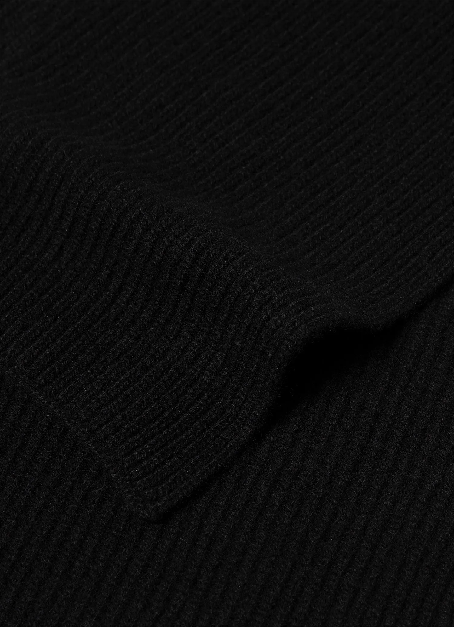 Cashmere Ribbed Scarf in Black sold by Sunspel product image thumbnail 2