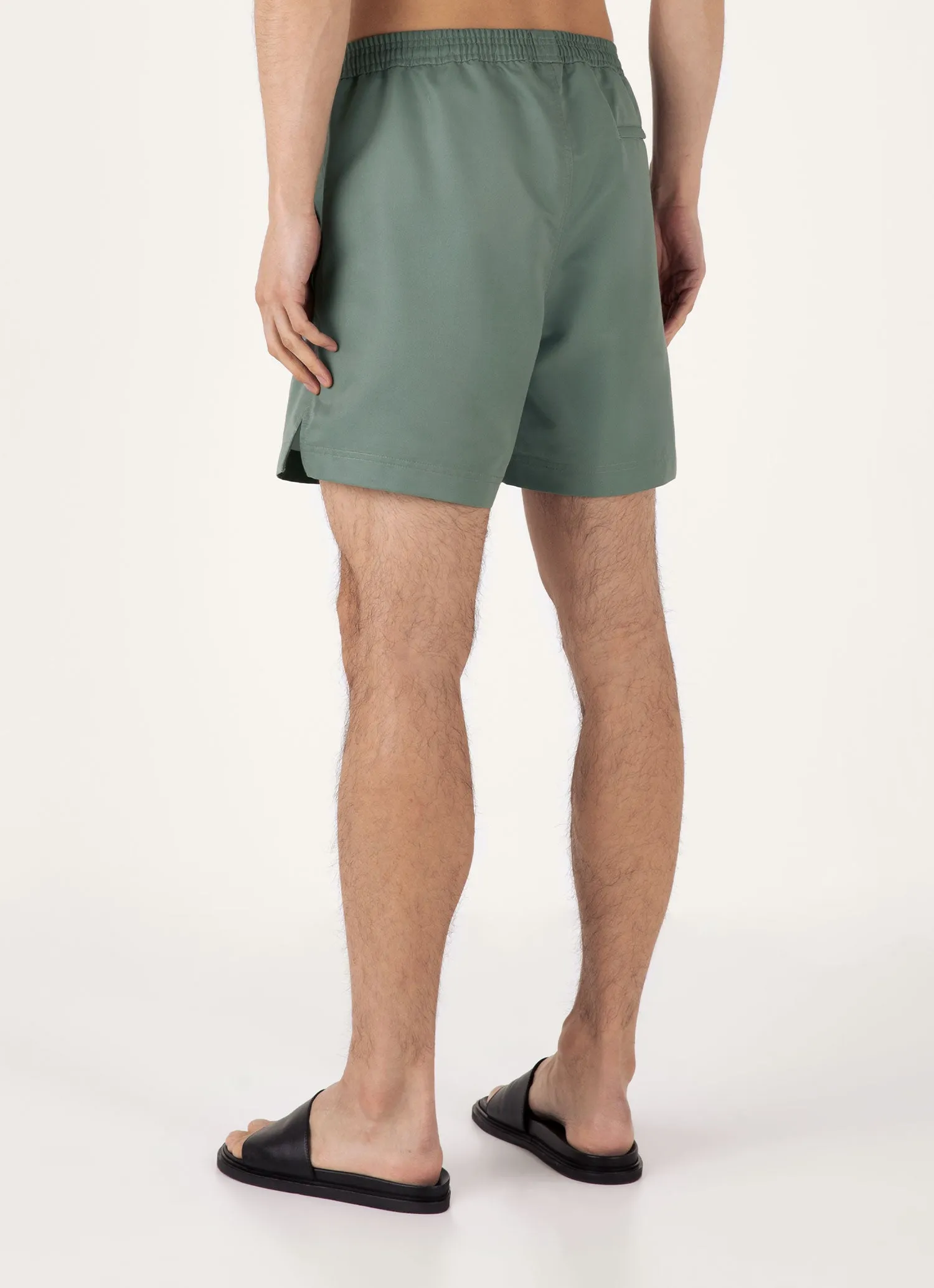 Men's Drawstring Swim Shorts in Dusk Green sold by Sunspel product image thumbnail 5