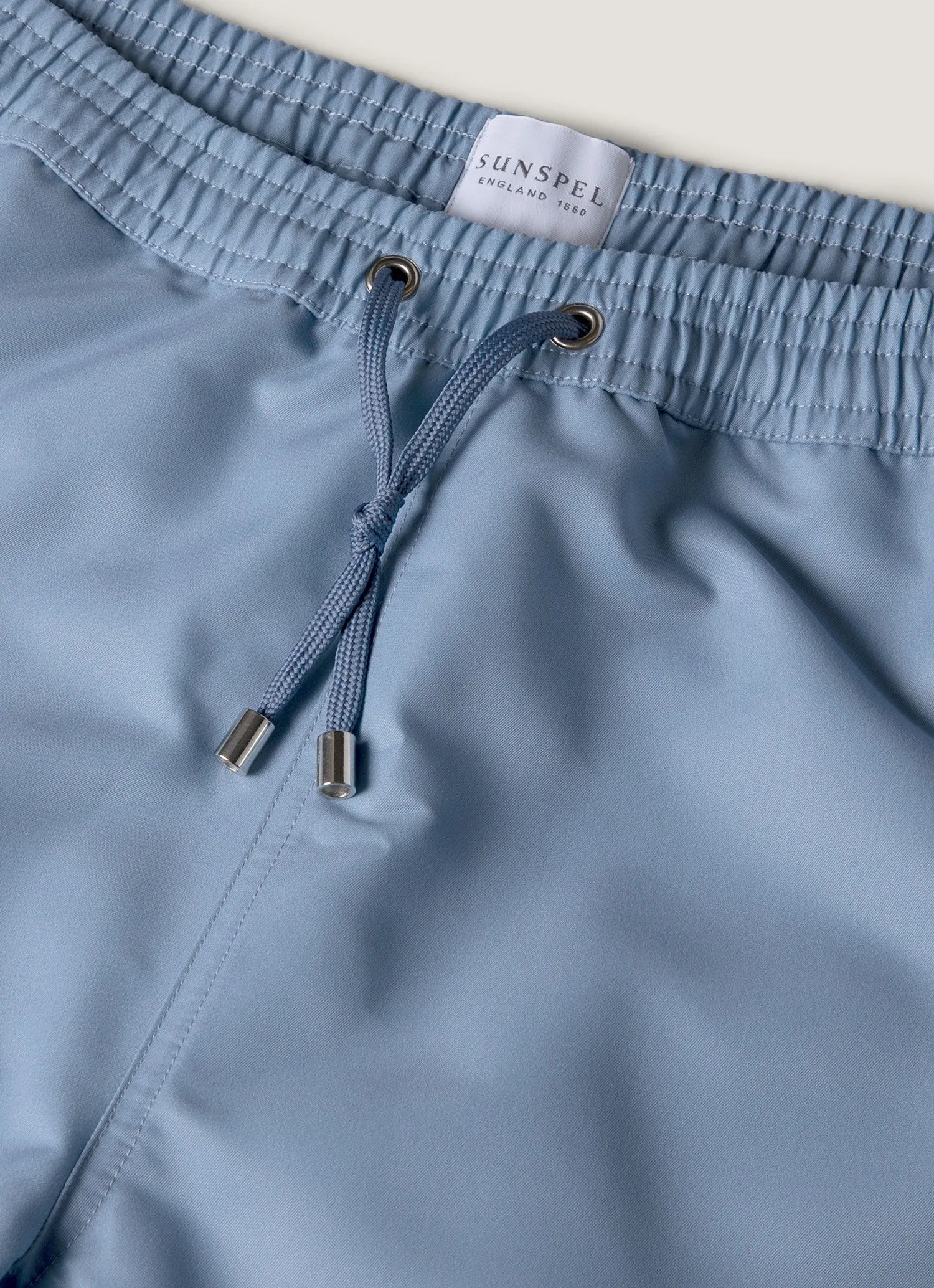 Men's Drawstring Swim Shorts in Vintage Blue sold by Sunspel product image thumbnail 4
