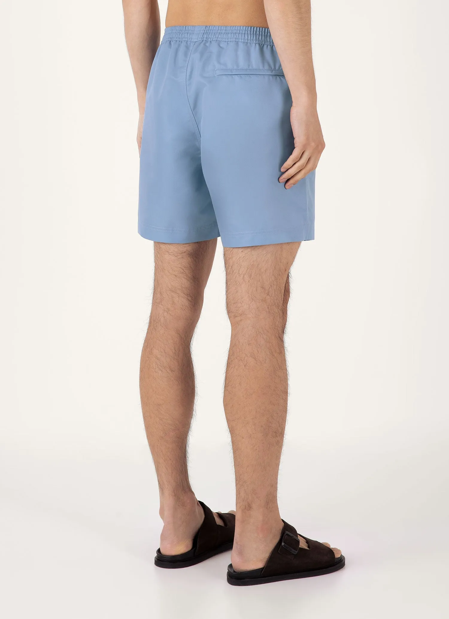 Men's Drawstring Swim Shorts in Vintage Blue sold by Sunspel product image thumbnail 5