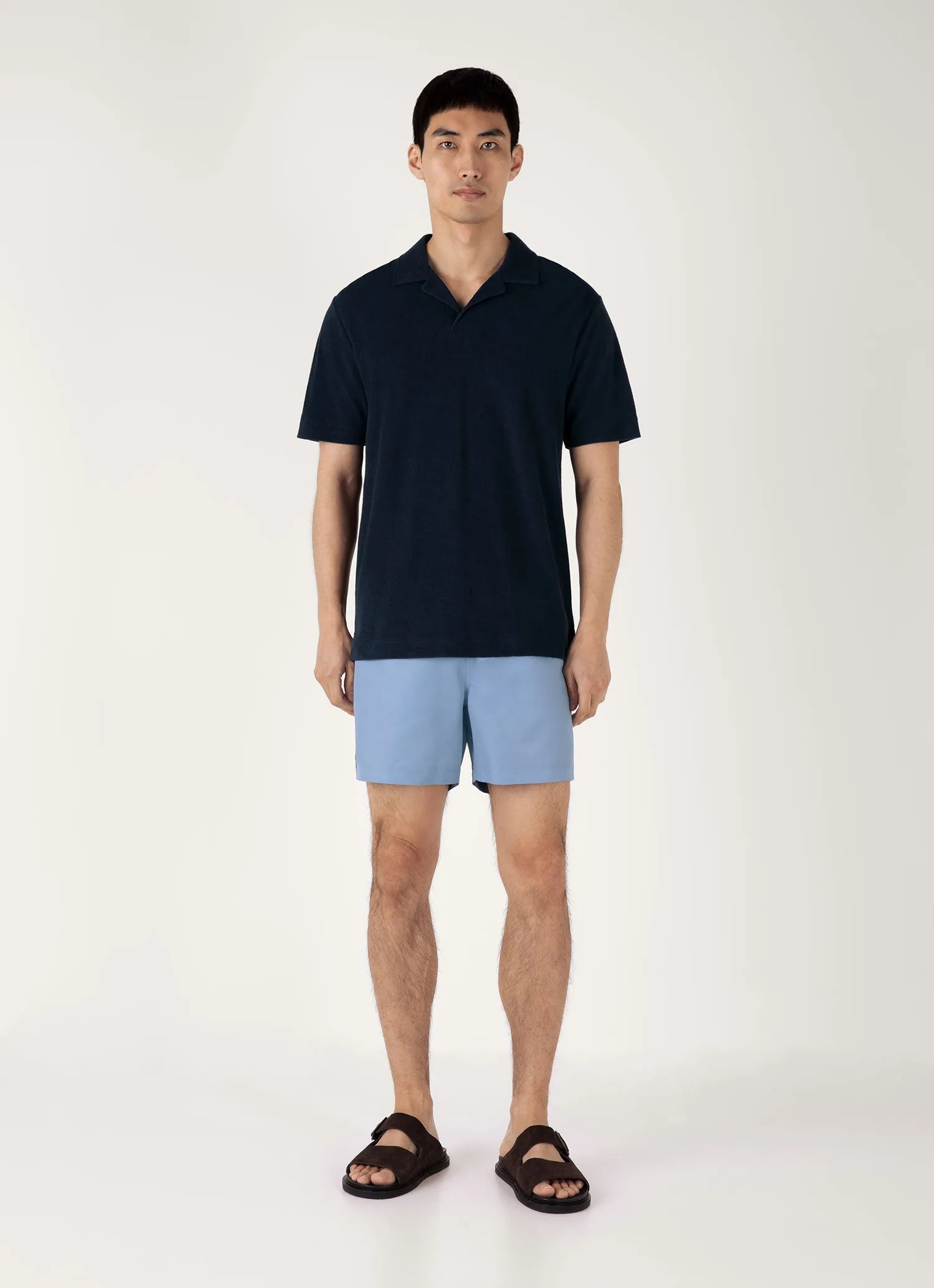 Men's Drawstring Swim Shorts in Vintage Blue sold by Sunspel product image thumbnail 2