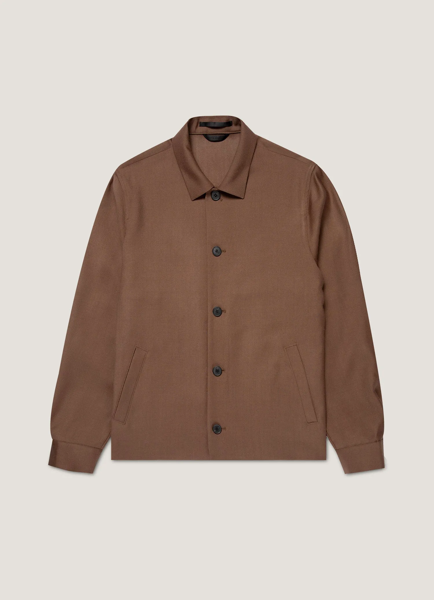 Men's Wool Twill Jacket in Light Brown sold by Sunspel