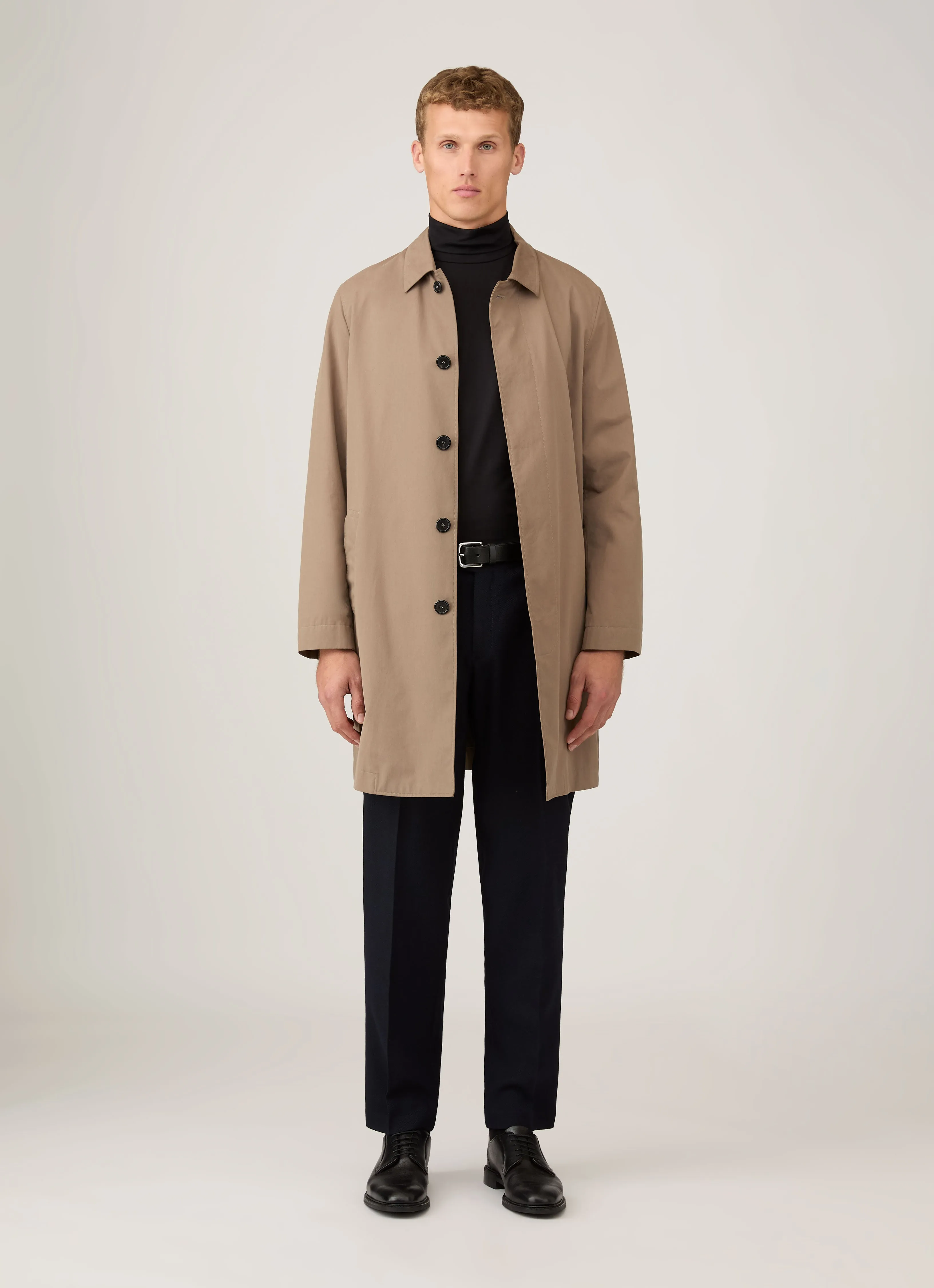 Men's Long Sleeve Roll Neck in Black sold by Sunspel product image thumbnail 3