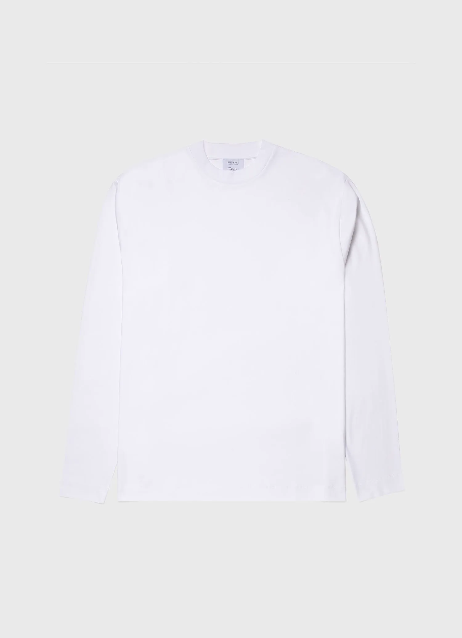 Men's Sunspel x Ron Herman Long Sleeve T-shirt in White sold by Sunspel