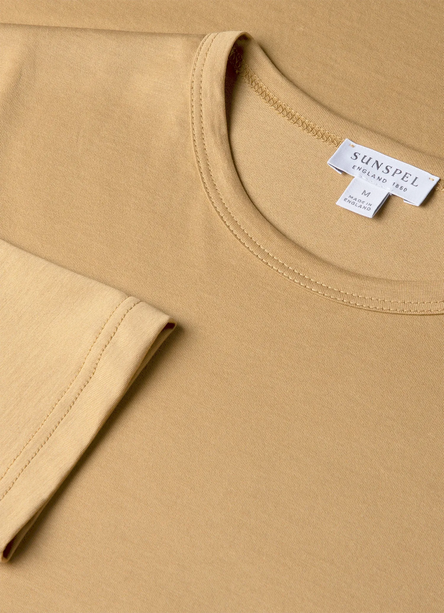 Men's Long Sleeve Classic T-shirt in Tan sold by Sunspel product image thumbnail 4