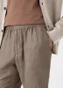 Men's Linen Drawstring Trouser in Dark Sand sold by Sunspel