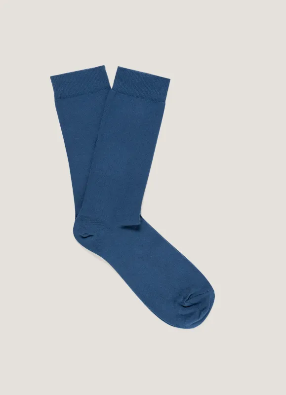 Men's Cotton Socks in Airforce Blue sold by Sunspel