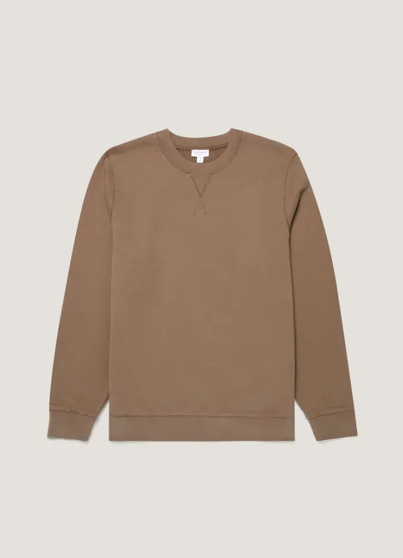 Men's Loopback Sweatshirt in Dark Cedar sold by Sunspel