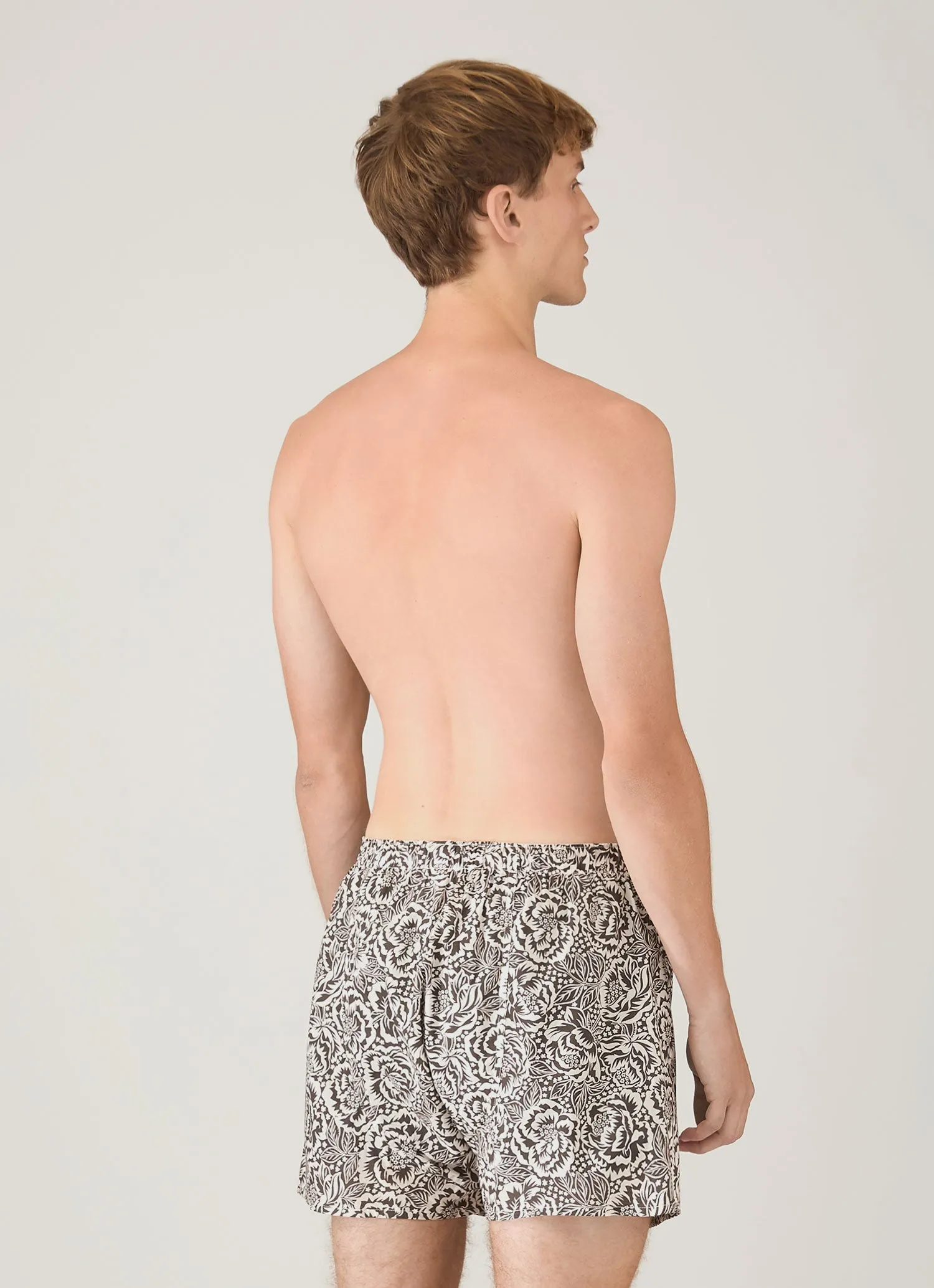 Men's Classic Boxer Short in Liberty Fabric in Cedar Rose Floral sold by Sunspel product image thumbnail 3