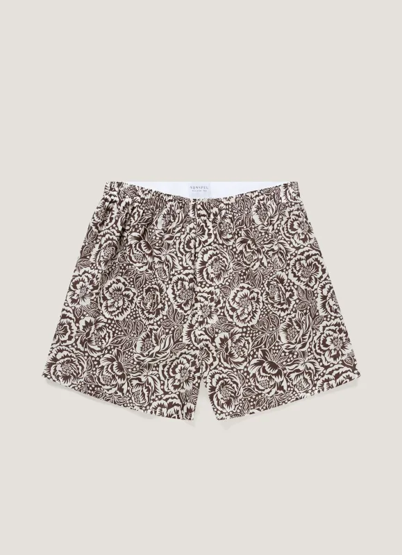 Men's Classic Boxer Short in Liberty Fabric in Cedar Rose Floral sold by Sunspel