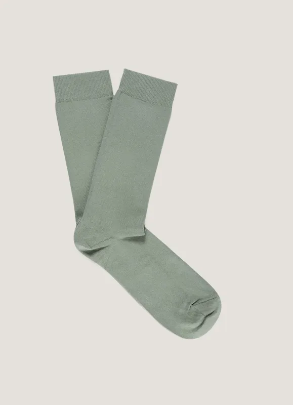 Men's Cotton Socks in Pistachio sold by Sunspel
