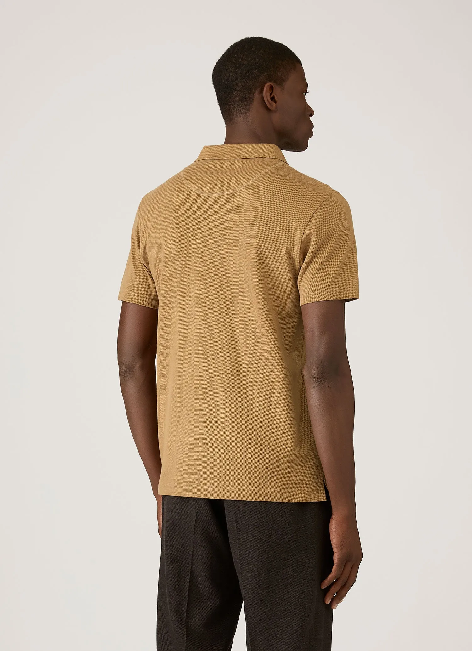 Men's Riviera Polo Shirt in Walnut sold by Sunspel product image thumbnail 5