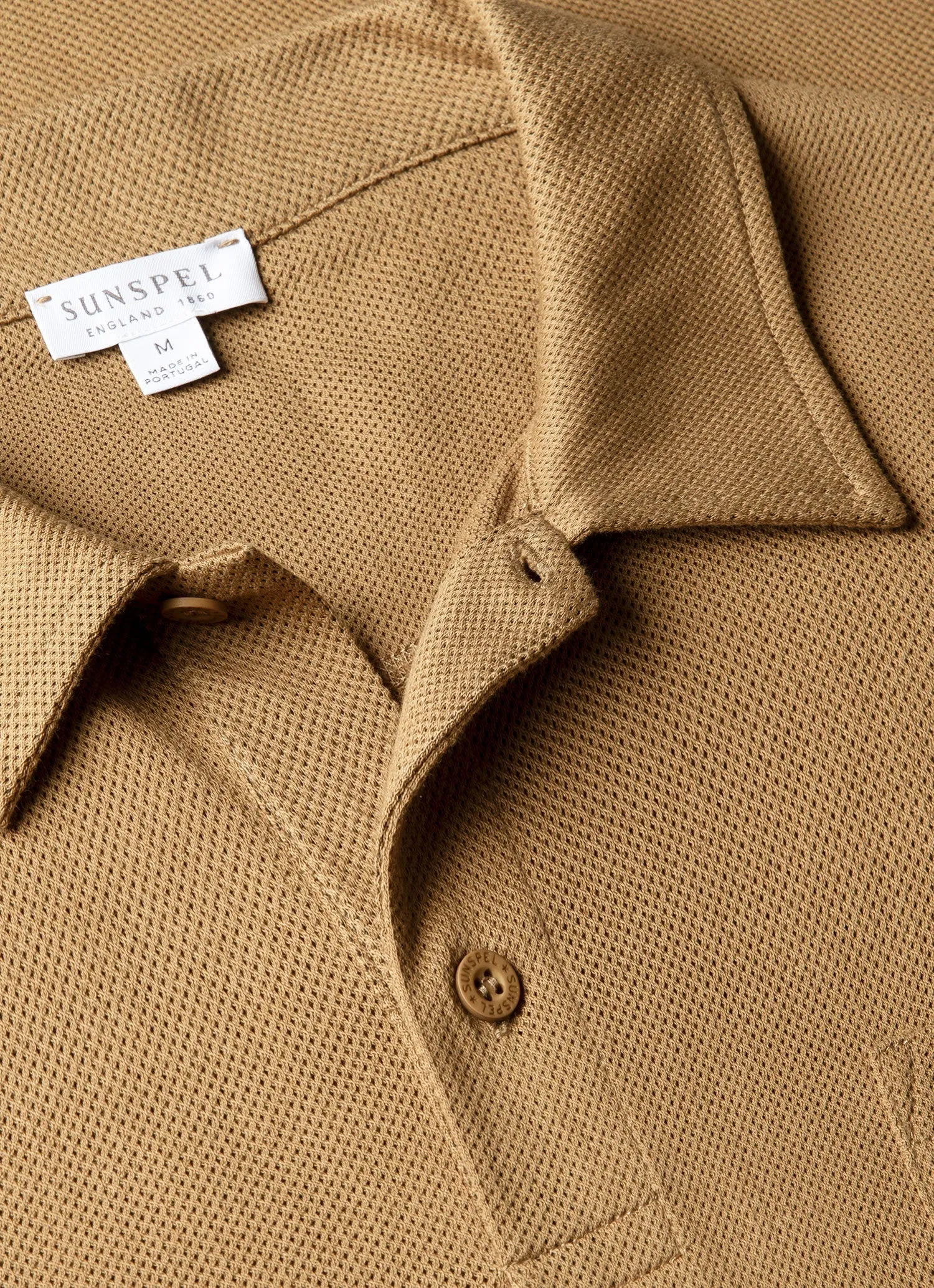 Men's Riviera Polo Shirt in Walnut sold by Sunspel product image thumbnail 4