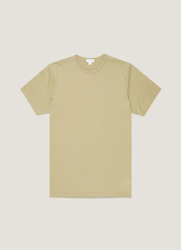 Men's Classic T-shirt in Pistachio sold by Sunspel