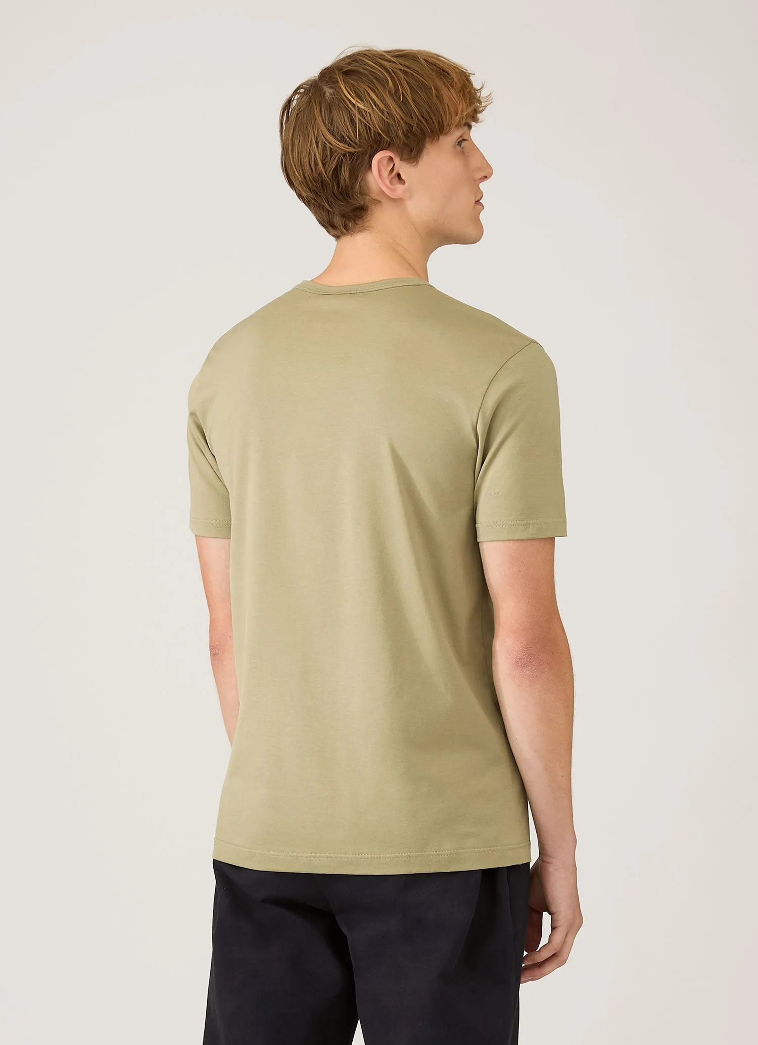Men's Classic T-shirt in Pistachio sold by Sunspel product image thumbnail 5