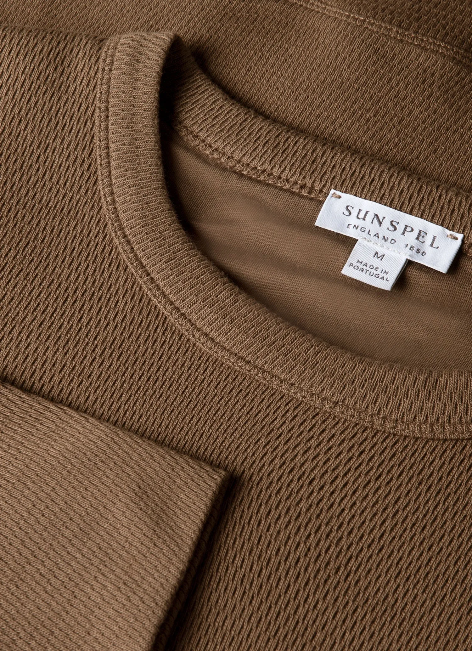 Men's Long Sleeve Cellulock Crew Neck in Dark Cedar sold by Sunspel product image thumbnail 4