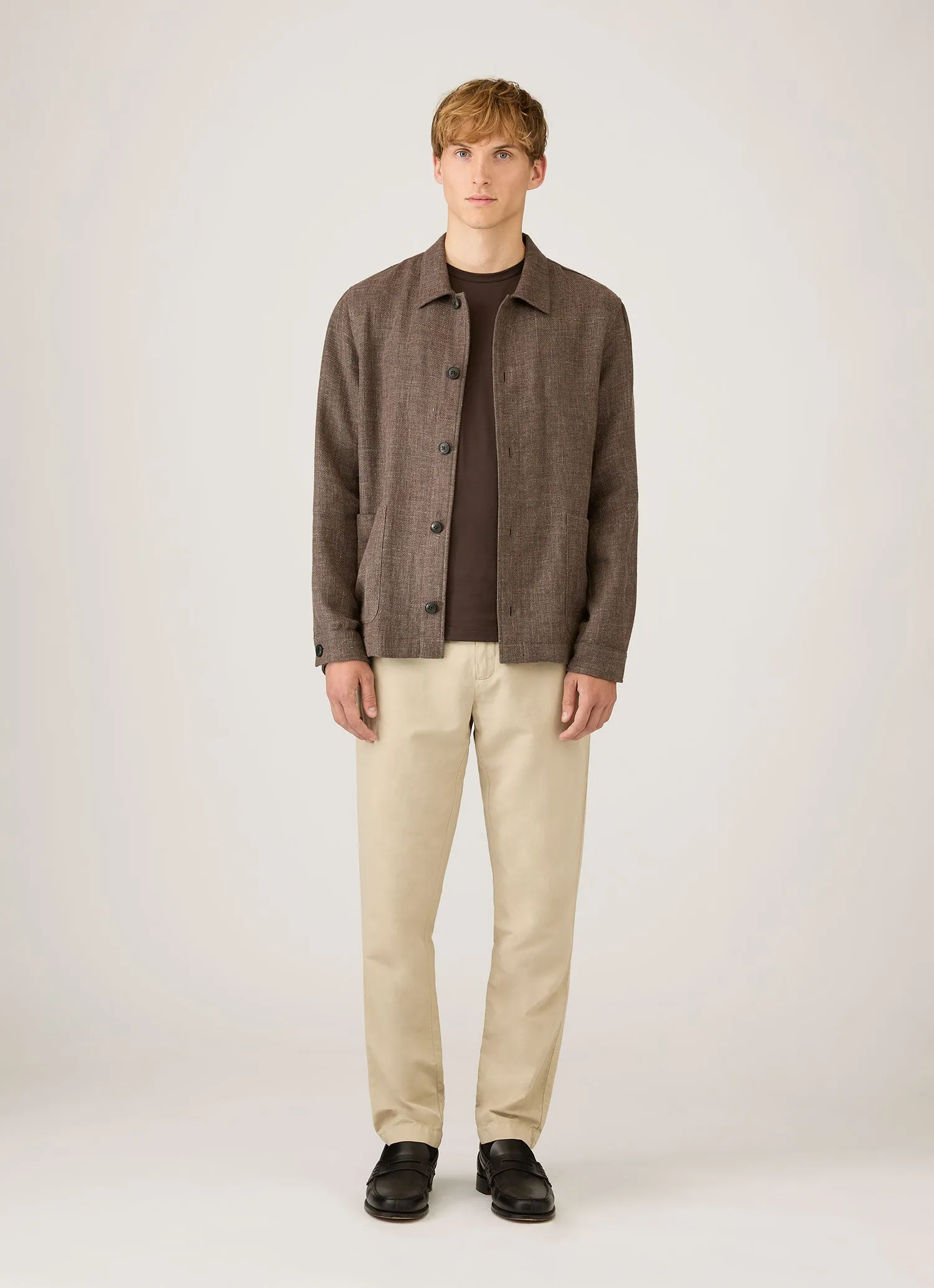 Men's Classic T-shirt in Dark Chocolate sold by Sunspel product image thumbnail 3