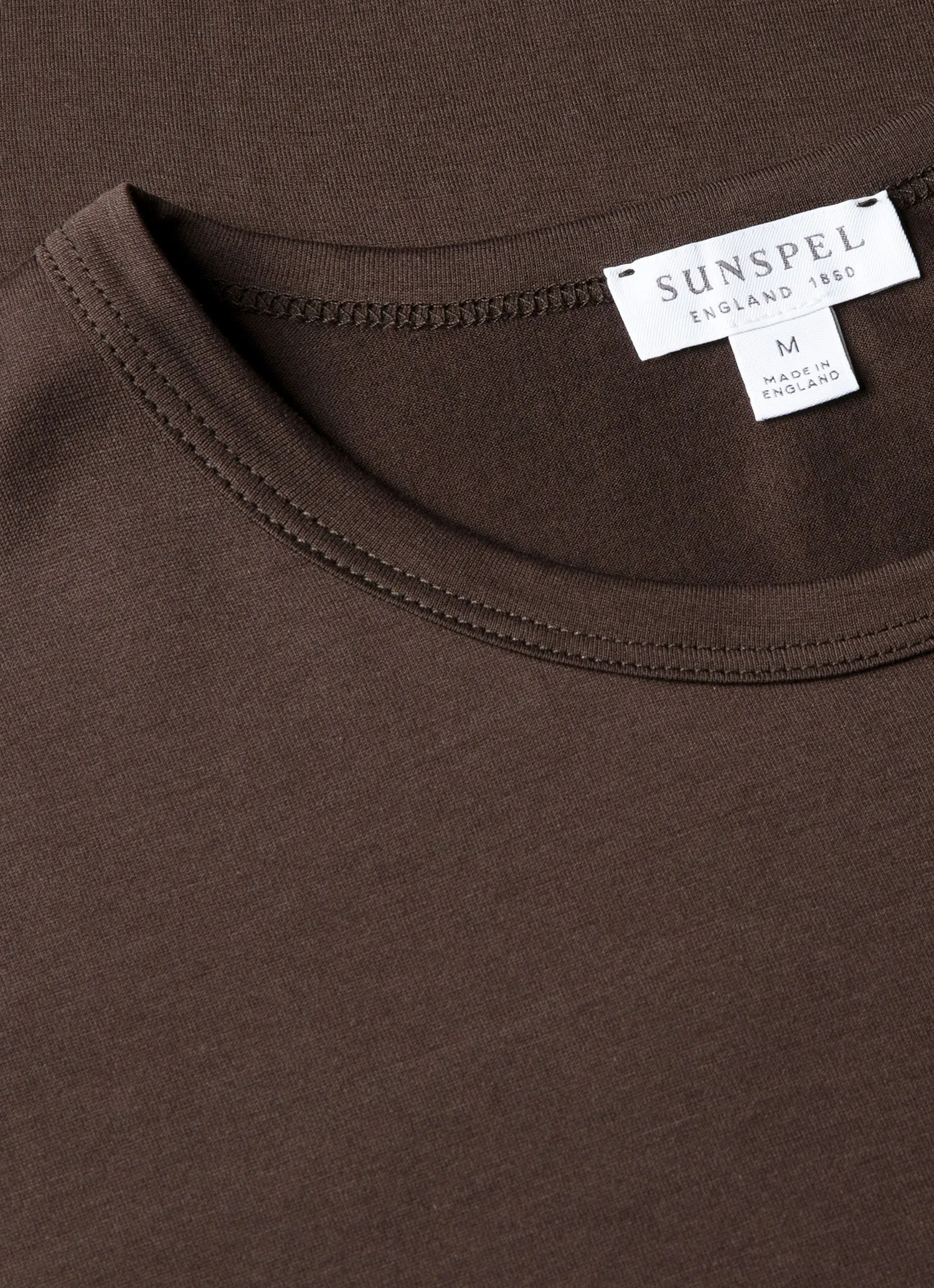 Men's Classic T-shirt in Dark Chocolate sold by Sunspel product image thumbnail 4