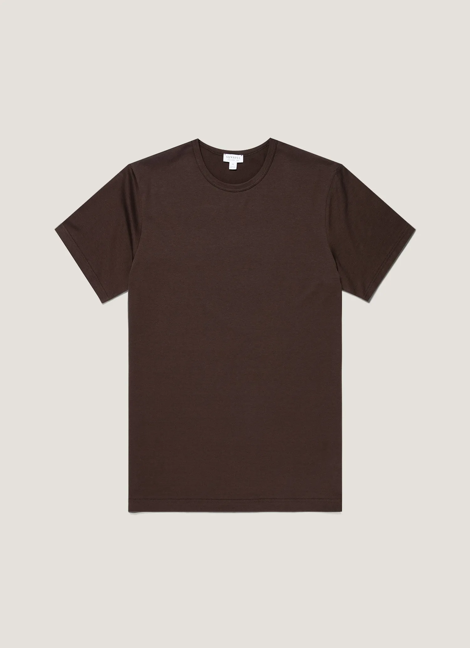 Men's Classic T-shirt in Dark Chocolate sold by Sunspel