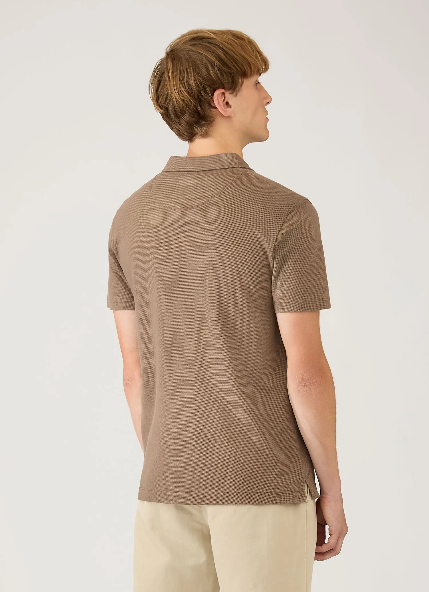 Men's Riviera Polo Shirt in Dark Cedar sold by Sunspel product image thumbnail 5
