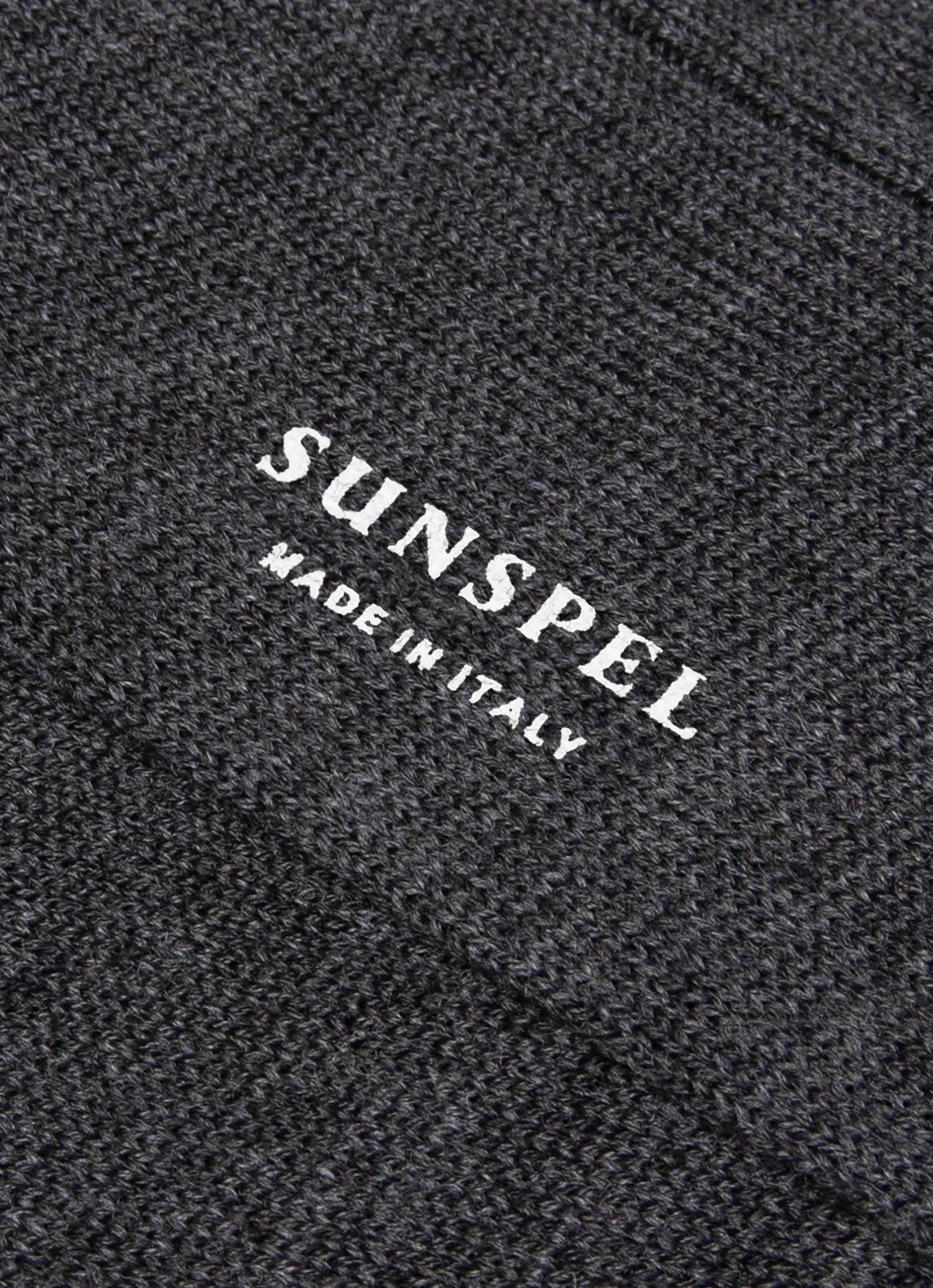 Men's Merino Wool Ribbed Socks in Charcoal Melange sold by Sunspel product image thumbnail 2