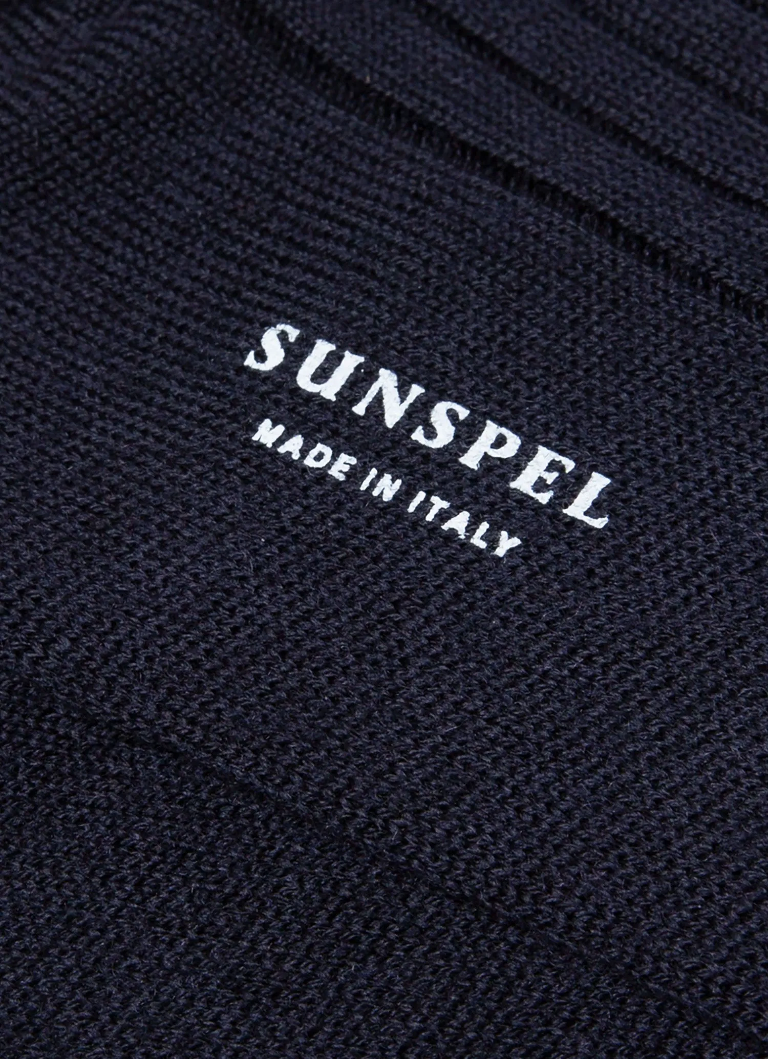 Men's Merino Wool Ribbed Socks in Navy sold by Sunspel product image thumbnail 2