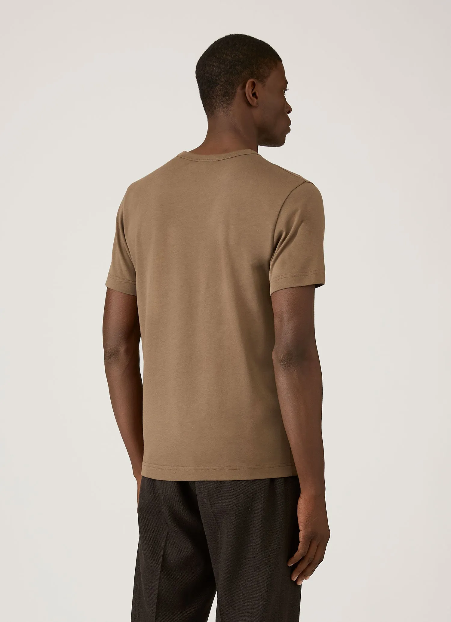 Men's Heavyweight Jersey T-shirt in Dark Cedar sold by Sunspel product image thumbnail 5