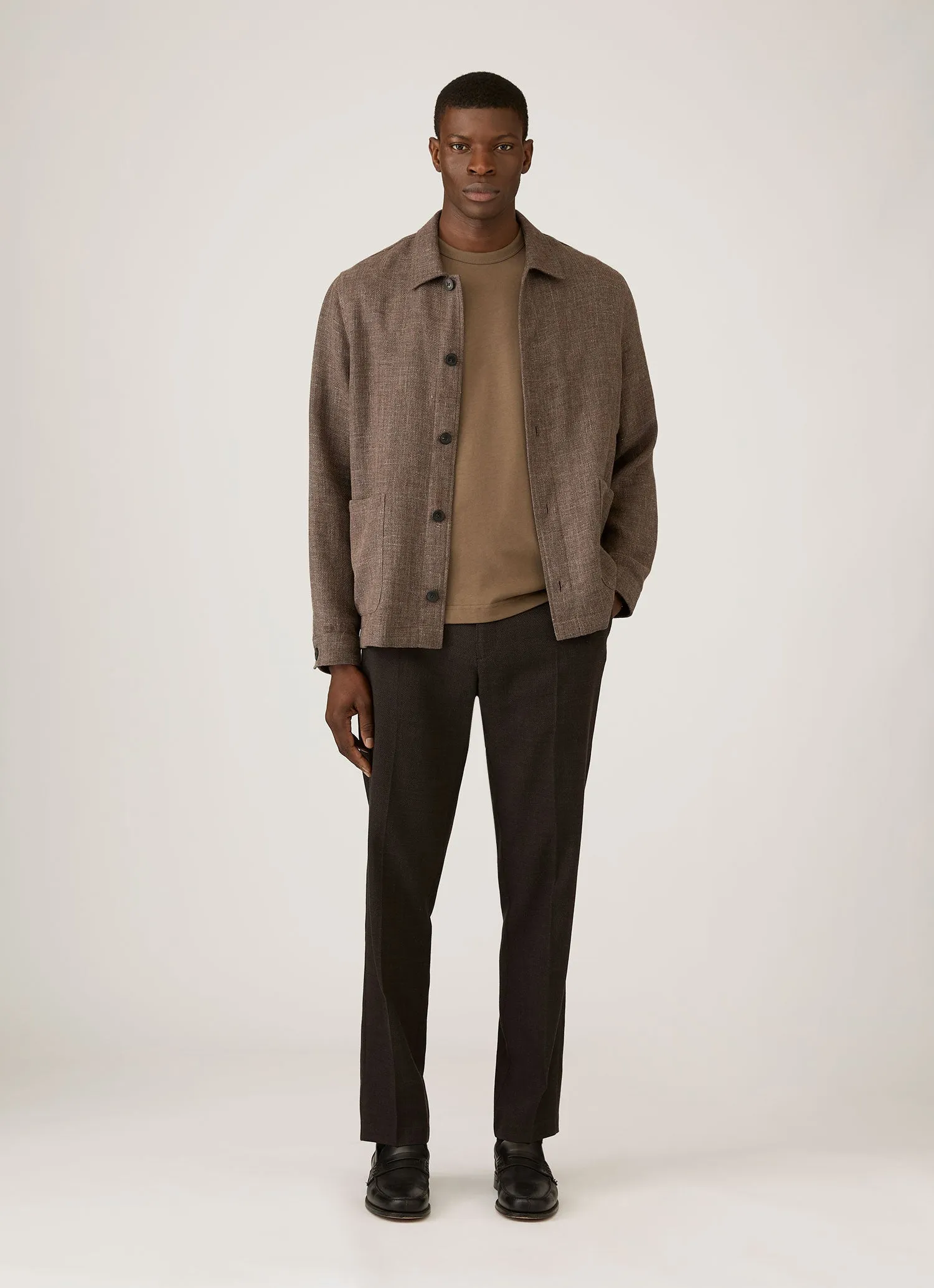 Men's Heavyweight Jersey T-shirt in Dark Cedar sold by Sunspel product image thumbnail 3