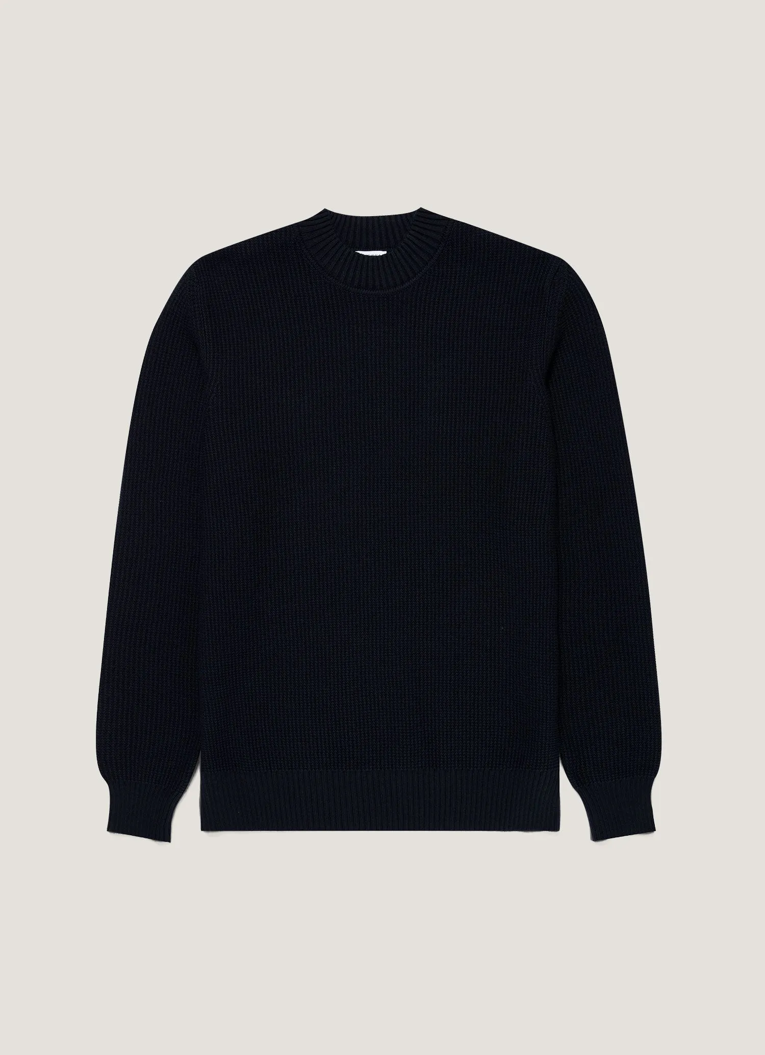 Men's Cotton Crew Neck Jumper in Navy sold by Sunspel