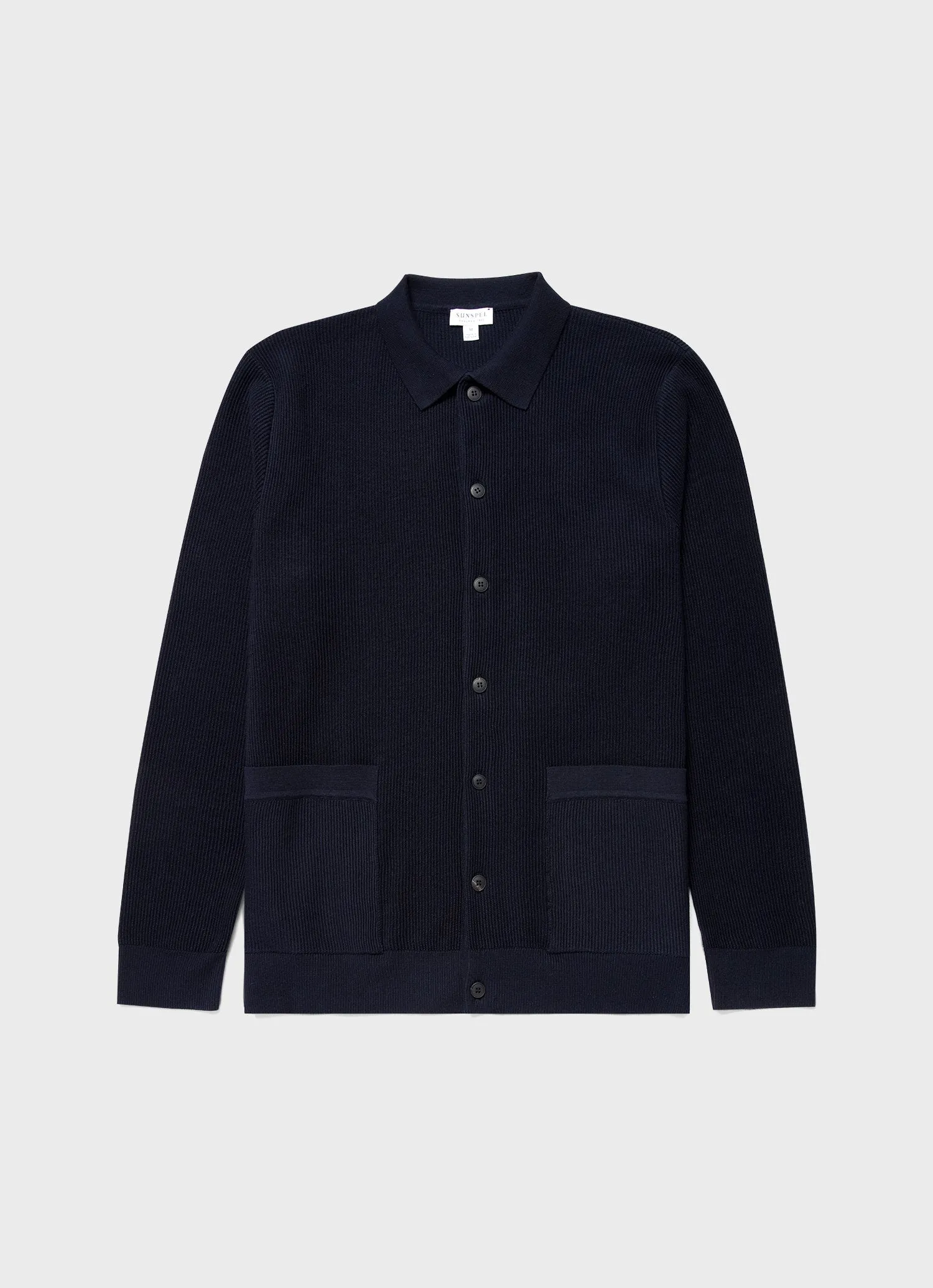 Men's Knitted Jacket in Navy sold by Sunspel
