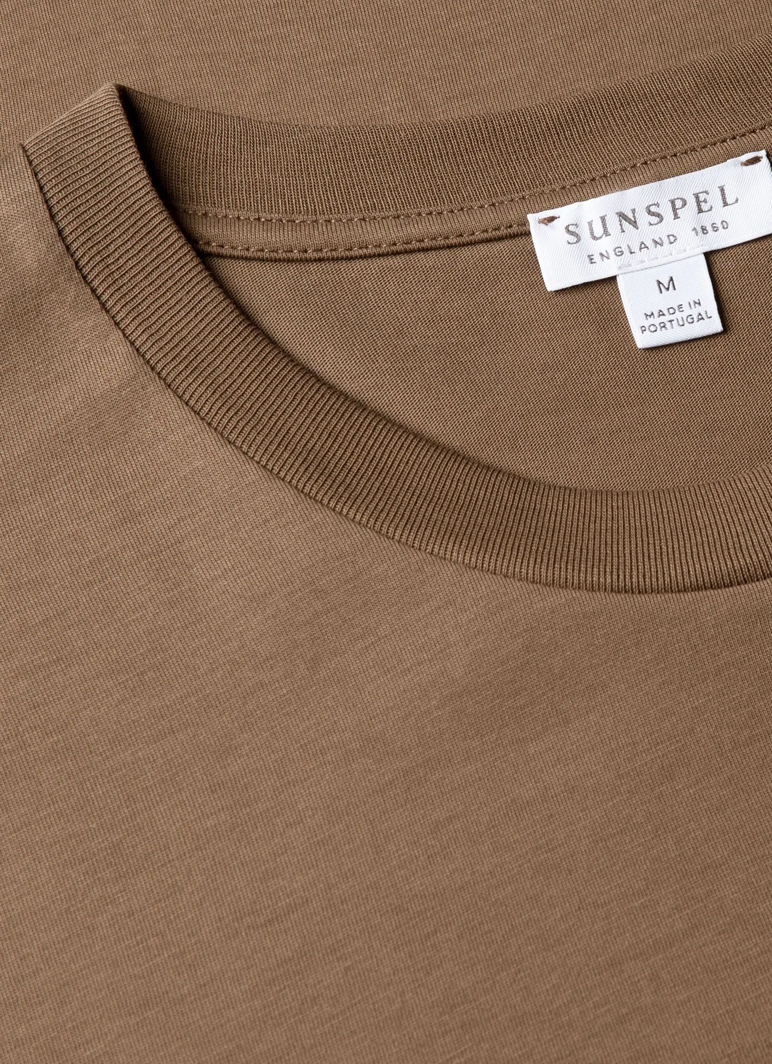 Men's Riviera Midweight T-shirt in Dark Cedar sold by Sunspel product image thumbnail 4