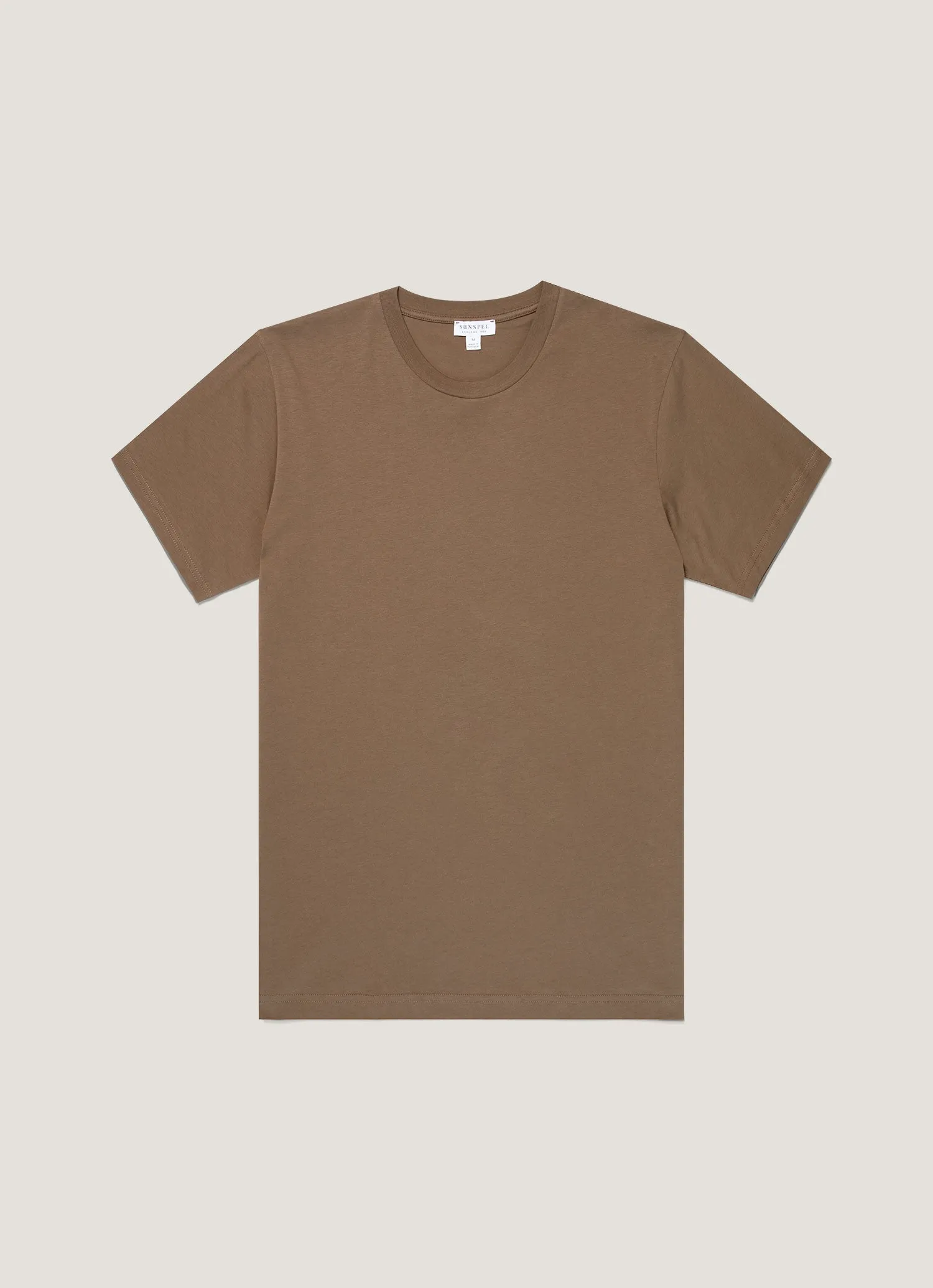 Men's Riviera Midweight T-shirt in Dark Cedar sold by Sunspel