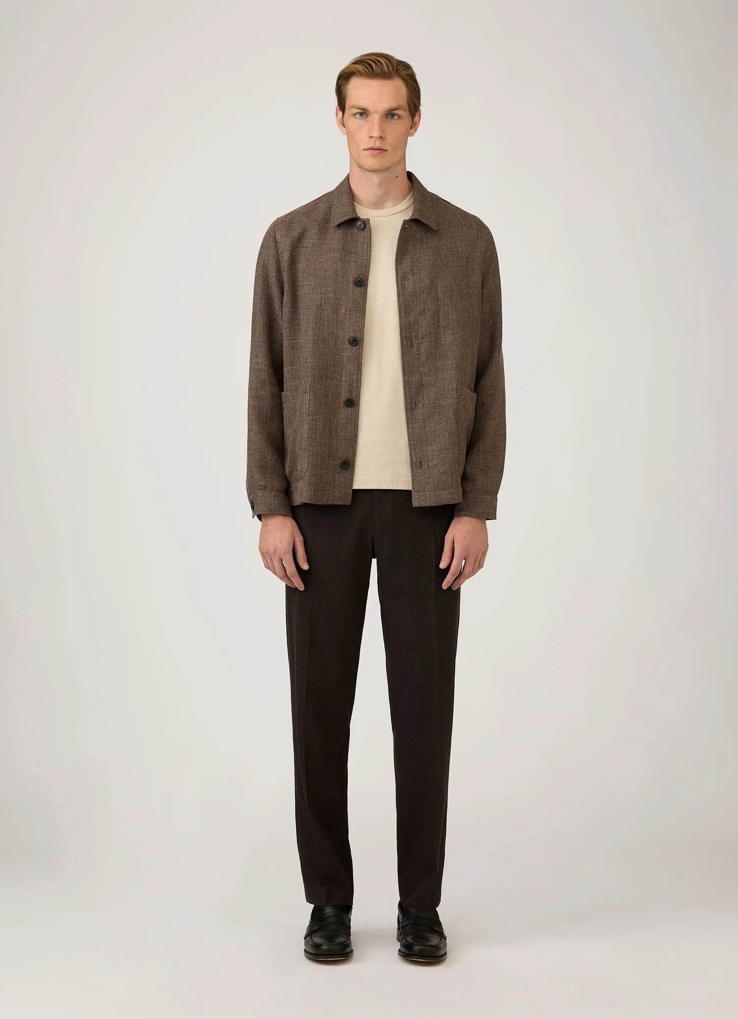 Men's Riviera Midweight T-shirt in Hazelwood sold by Sunspel product image thumbnail 3