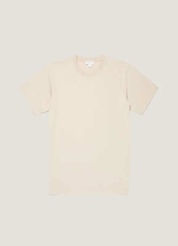 Men's Riviera Midweight T-shirt in Hazelwood sold by Sunspel