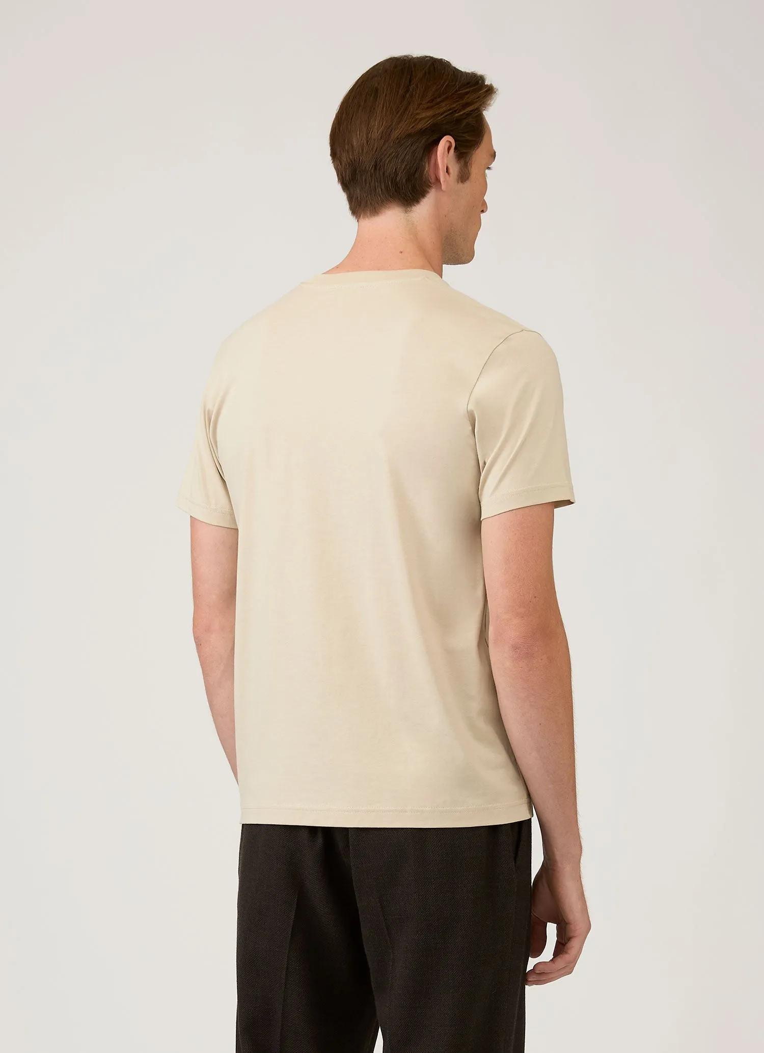 Men's Riviera Midweight T-shirt in Hazelwood sold by Sunspel product image thumbnail 5